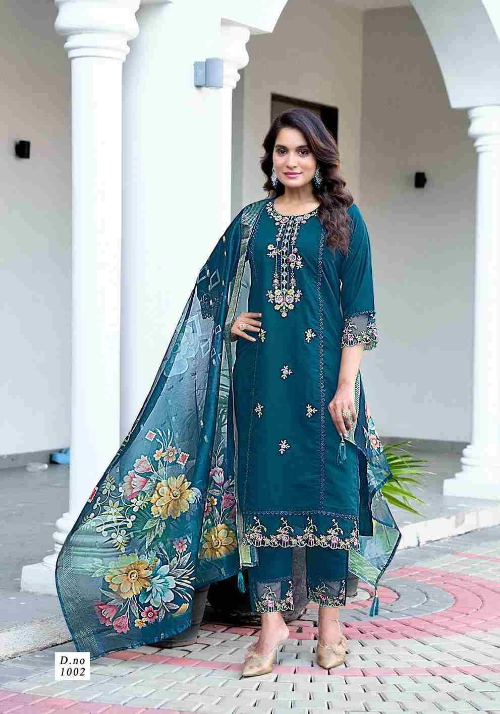 Dastoor Vol-1 By Vaniska 1001 To 1006 Series Designer Festive Suits Collection Beautiful Stylish Fancy Colorful Party Wear & Occasional Wear Roman Silk Embroidered Kurtis At Wholesale Price