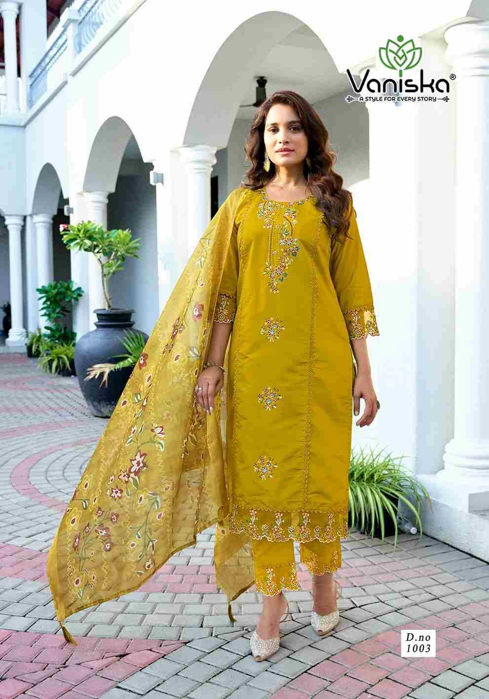 Dastoor Vol-1 By Vaniska 1001 To 1006 Series Designer Festive Suits Collection Beautiful Stylish Fancy Colorful Party Wear & Occasional Wear Roman Silk Embroidered Kurtis At Wholesale Price