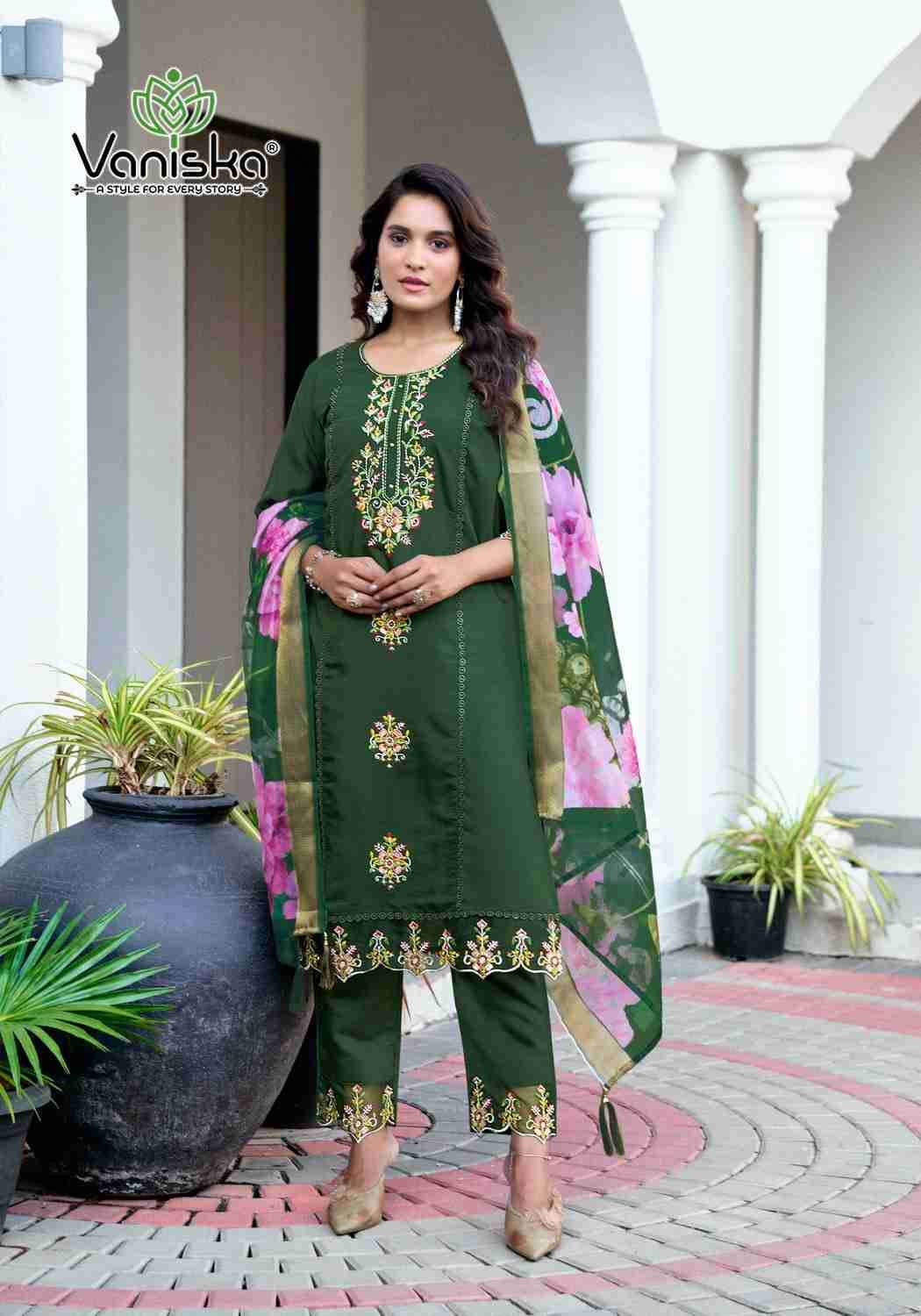 Dastoor Vol-1 By Vaniska 1001 To 1006 Series Designer Festive Suits Collection Beautiful Stylish Fancy Colorful Party Wear & Occasional Wear Roman Silk Embroidered Kurtis At Wholesale Price