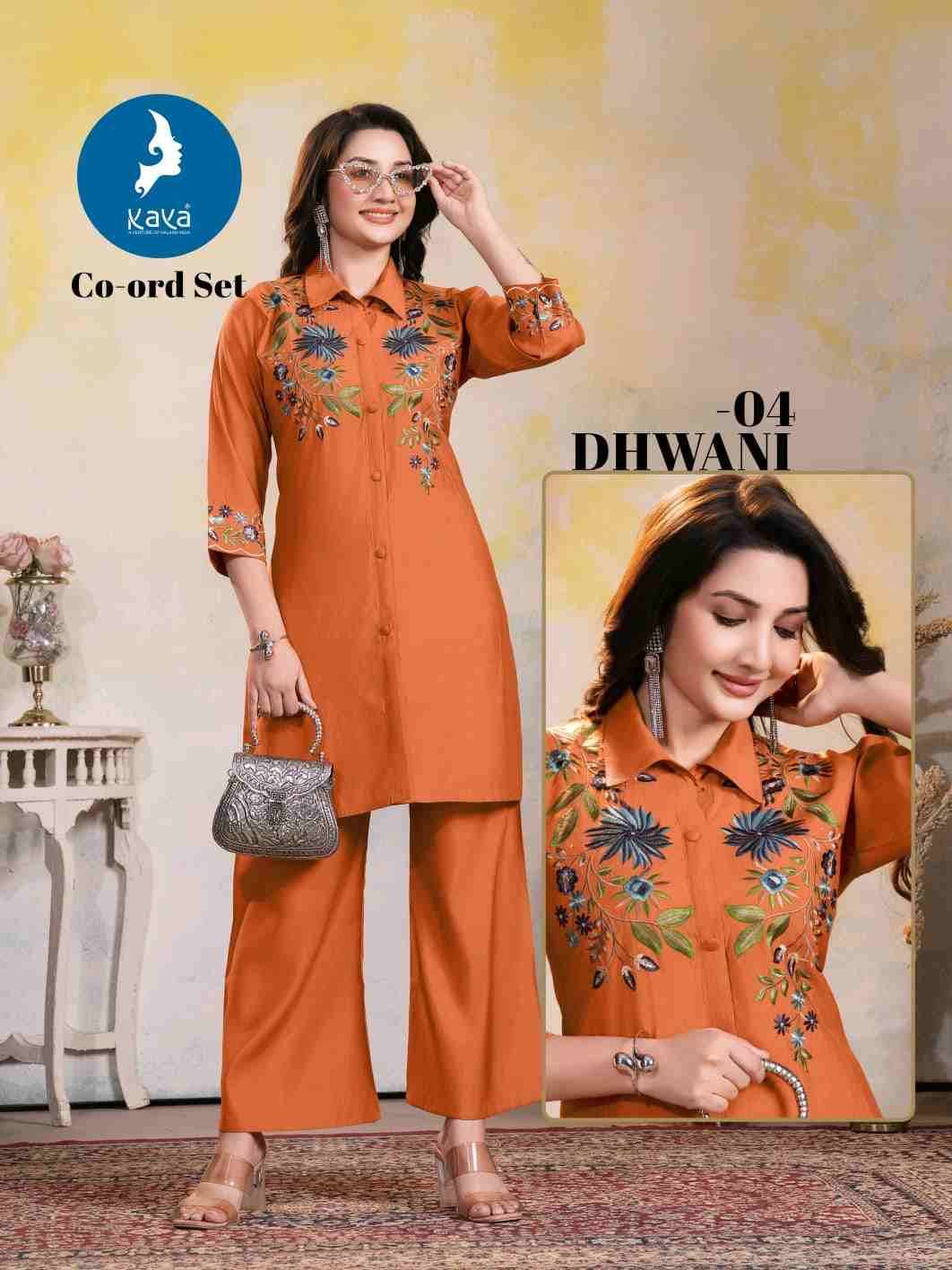 Dhwani By Kaya 01 To 06 Series Designer Stylish Fancy Colorful Beautiful Party Wear & Ethnic Wear Collection Roman Co-Ord At Wholesale Price