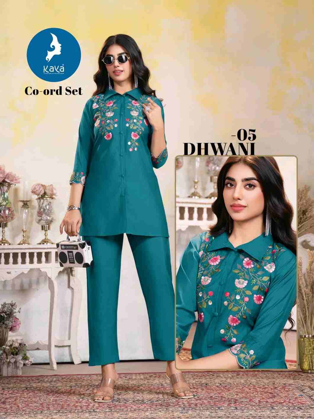 Dhwani By Kaya 01 To 06 Series Designer Stylish Fancy Colorful Beautiful Party Wear & Ethnic Wear Collection Roman Co-Ord At Wholesale Price