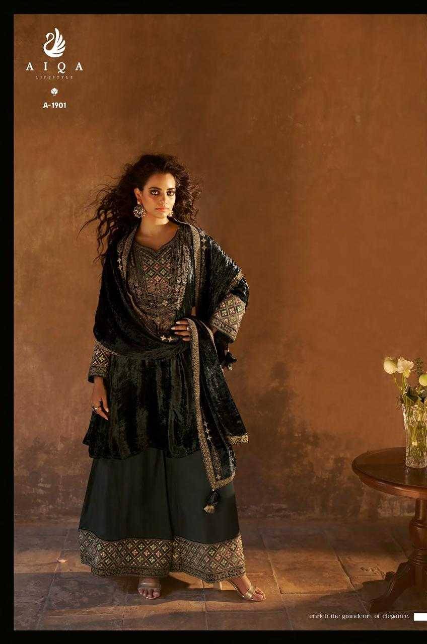 Shuijing By Aiqa 1901 To 1906 Series Beautiful Festive Suits Colorful Stylish Fancy Casual Wear & Ethnic Wear Pure Viscose Velvet Dresses At Wholesale Price