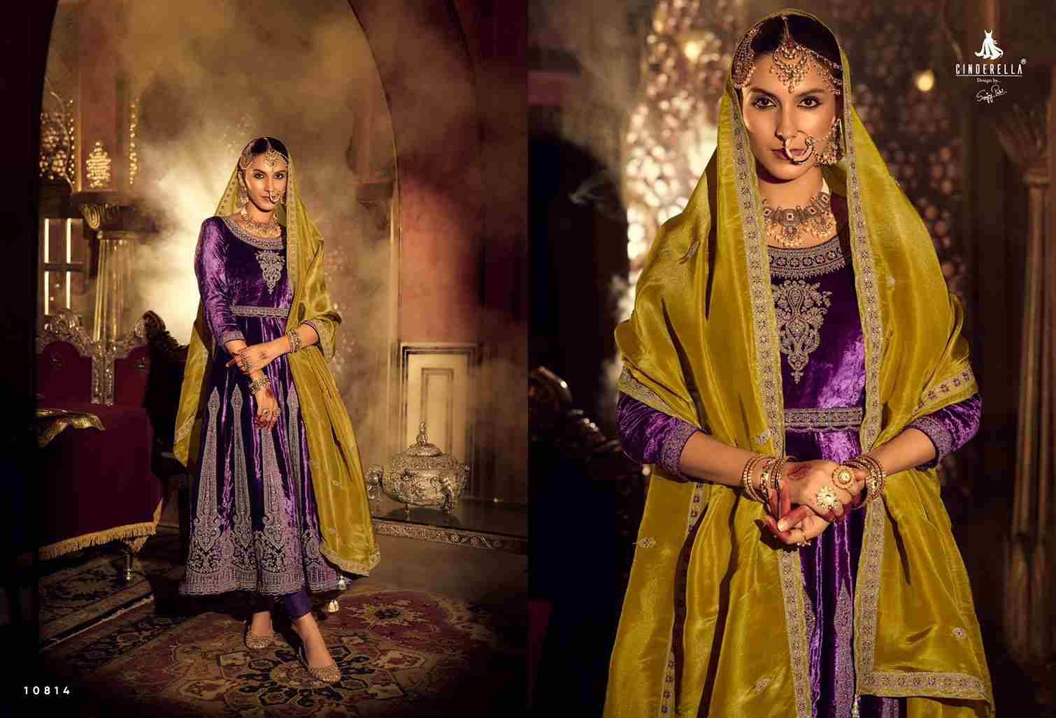Anarkali By Cinderella 10811 To 10816 Series Beautiful Stylish Anarkali Suits Fancy Colorful Casual Wear & Ethnic Wear & Ready To Wear Viscose Velvet Dresses At Wholesale Price