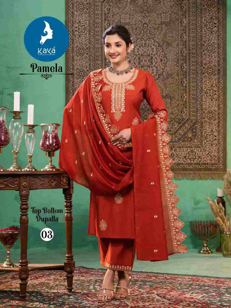 Pamela By Kaya 01 To 06 Series Designer Festive Suits Beautiful Stylish Fancy Colorful Party Wear & Occasional Wear Roman Dresses At Wholesale Price