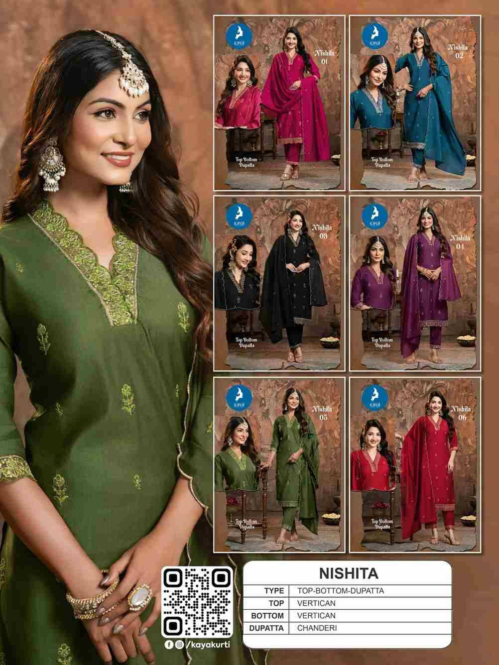 Nishita By Kaya 01 To 06 Series Designer Festive Suits Beautiful Stylish Fancy Colorful Party Wear & Occasional Wear Vertican Dresses At Wholesale Price