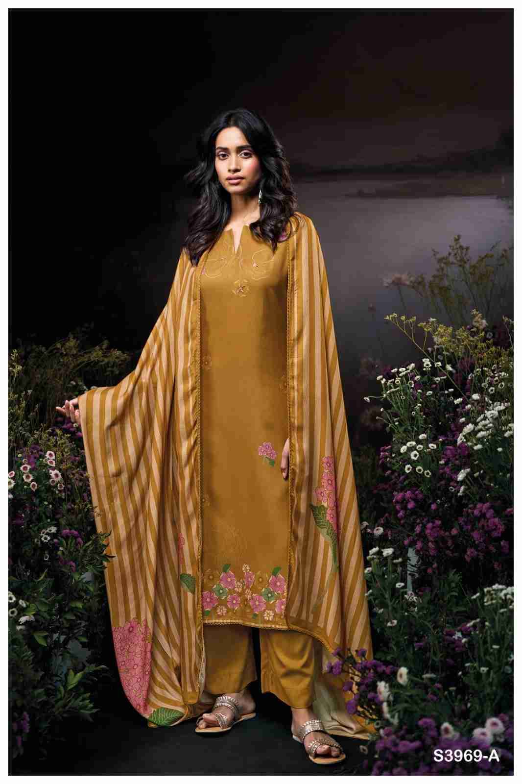 Jyestha-3969 By Ganga Fashion 3969-A To 3969-D Series Beautiful Festive Suits Colorful Stylish Fancy Casual Wear & Ethnic Wear Pure Pashmina Dresses At Wholesale Price