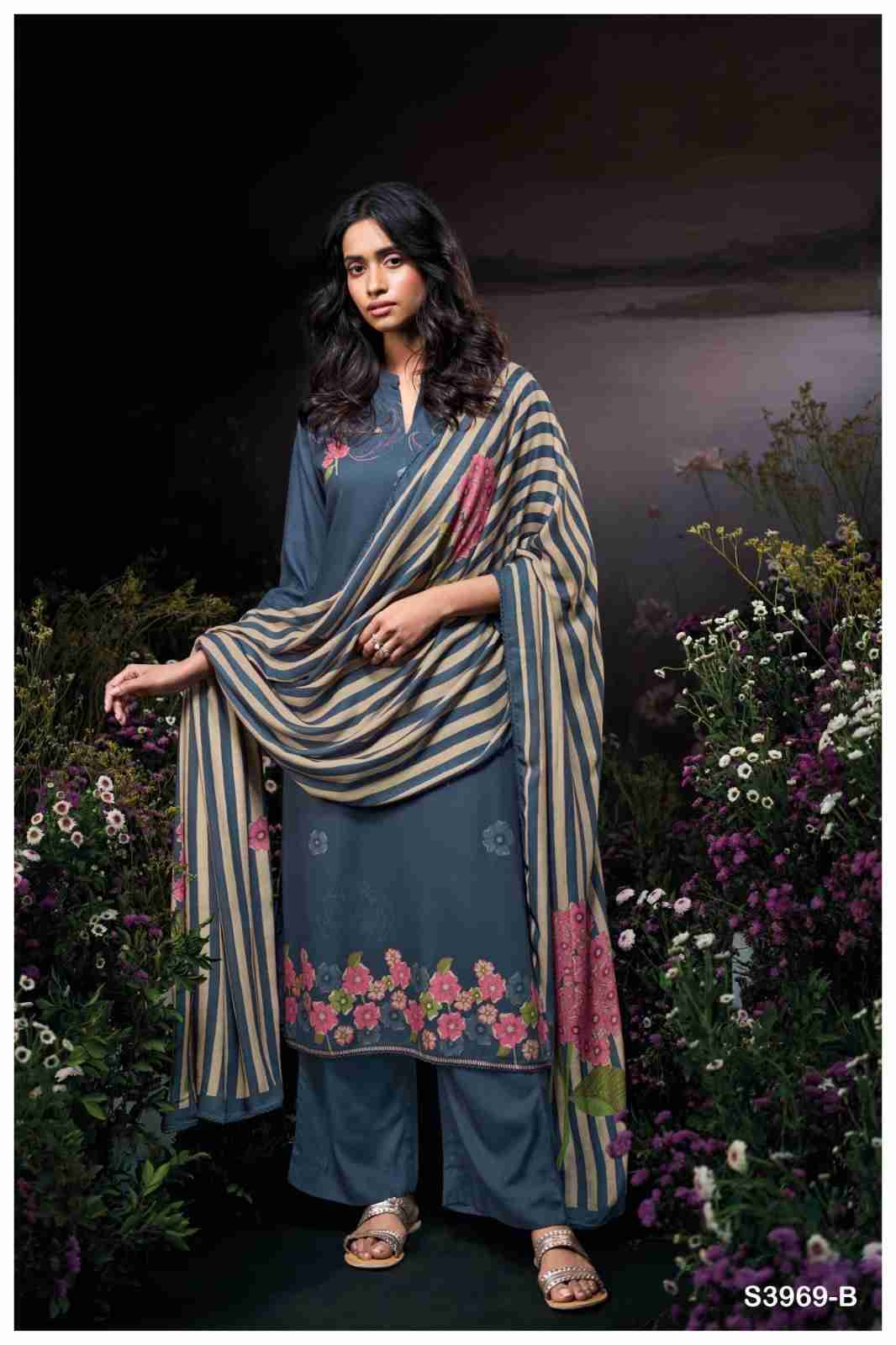 Jyestha-3969 By Ganga Fashion 3969-A To 3969-D Series Beautiful Festive Suits Colorful Stylish Fancy Casual Wear & Ethnic Wear Pure Pashmina Dresses At Wholesale Price