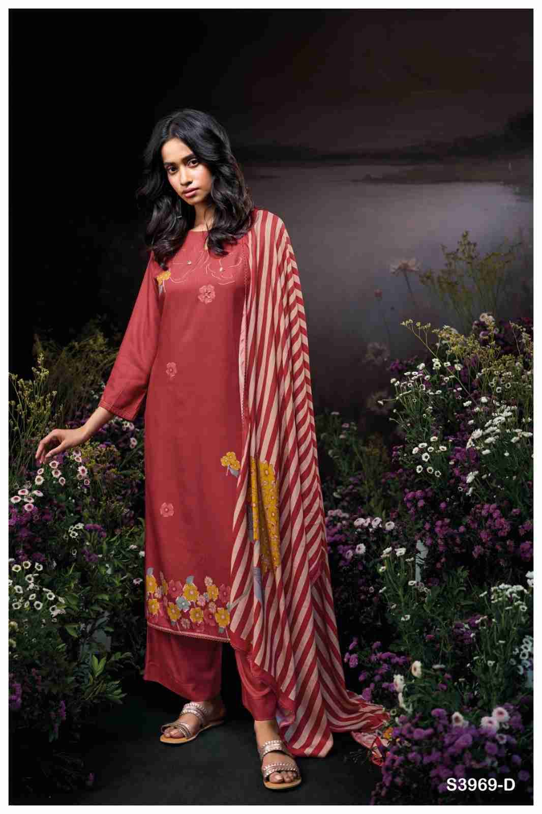 Jyestha-3969 By Ganga Fashion 3969-A To 3969-D Series Beautiful Festive Suits Colorful Stylish Fancy Casual Wear & Ethnic Wear Pure Pashmina Dresses At Wholesale Price