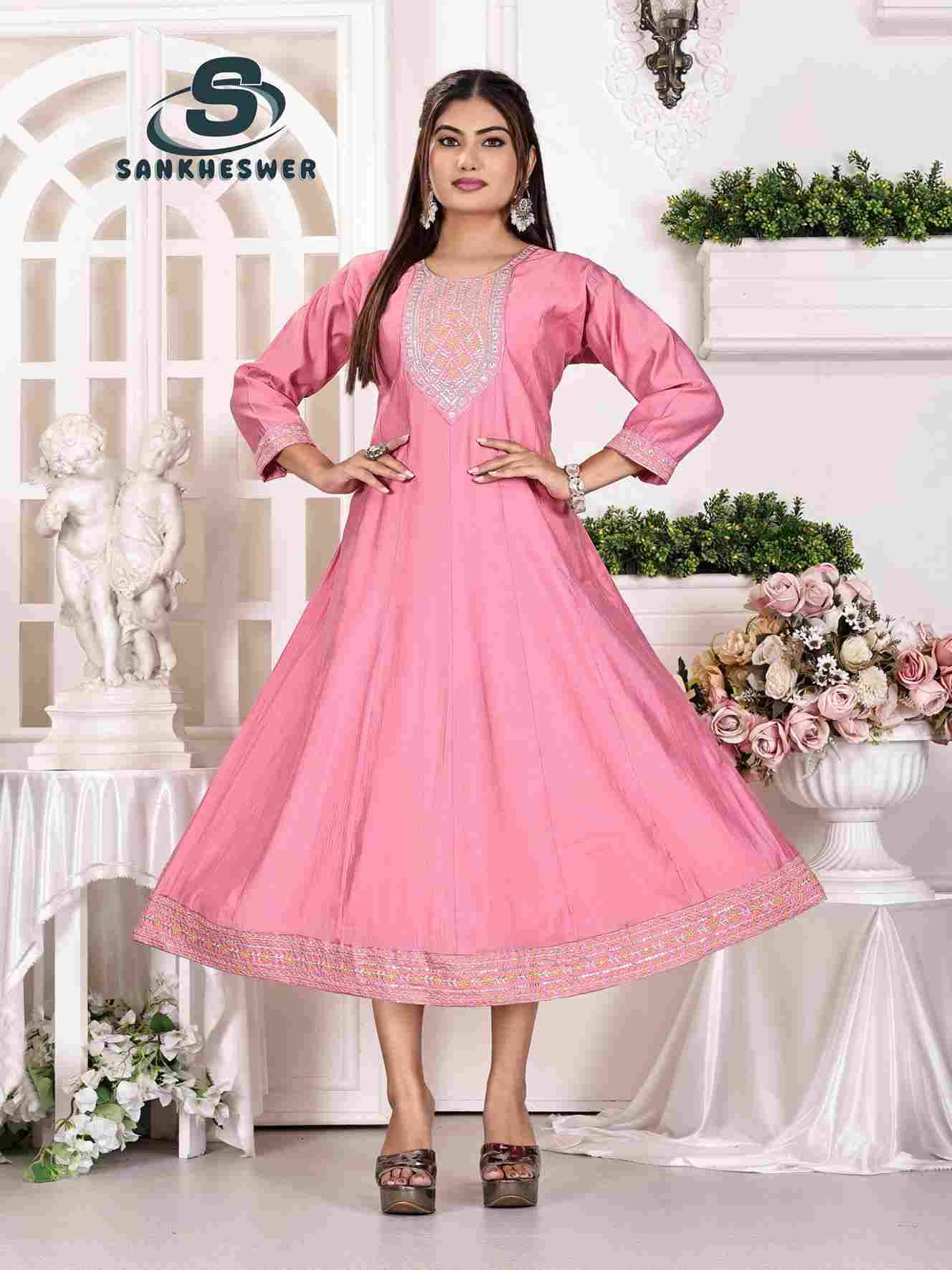 Anarkali Vol-1 By Sankheswer 01 To 06 Series Designer Stylish Fancy Colorful Beautiful Party Wear & Ethnic Wear Collection Heavy Roman Silk Kurtis At Wholesale Price
