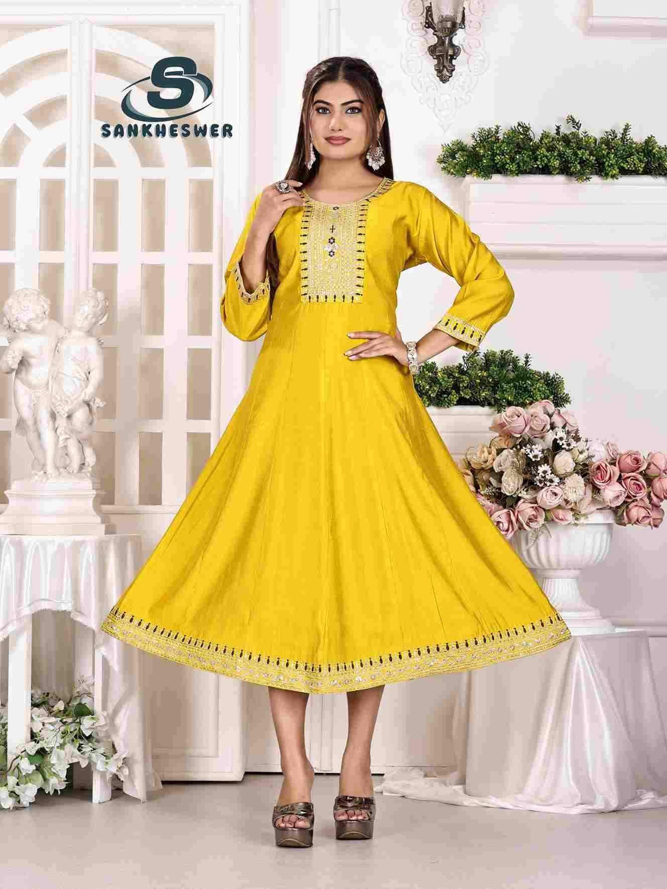 Anarkali Vol-1 By Sankheswer 01 To 06 Series Designer Stylish Fancy Colorful Beautiful Party Wear & Ethnic Wear Collection Heavy Roman Silk Kurtis At Wholesale Price