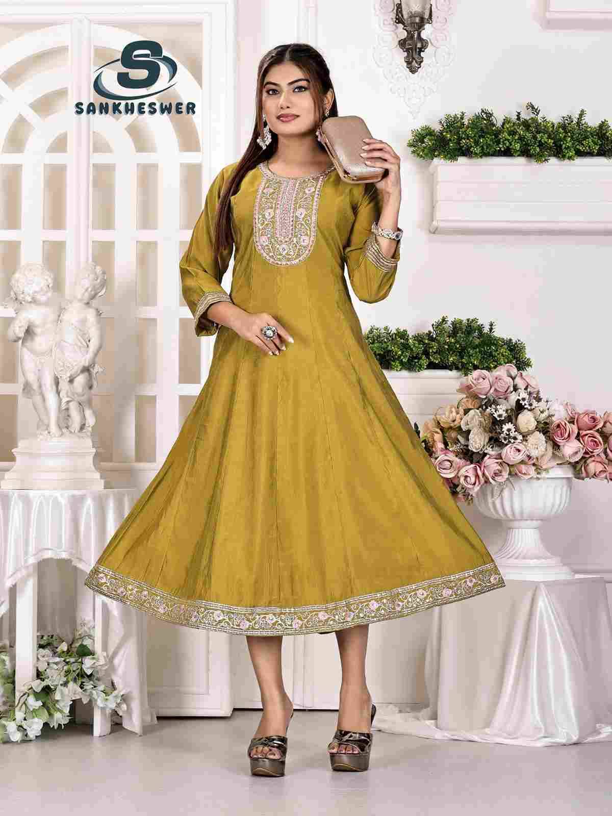 Anarkali Vol-1 By Sankheswer 01 To 06 Series Designer Stylish Fancy Colorful Beautiful Party Wear & Ethnic Wear Collection Heavy Roman Silk Kurtis At Wholesale Price