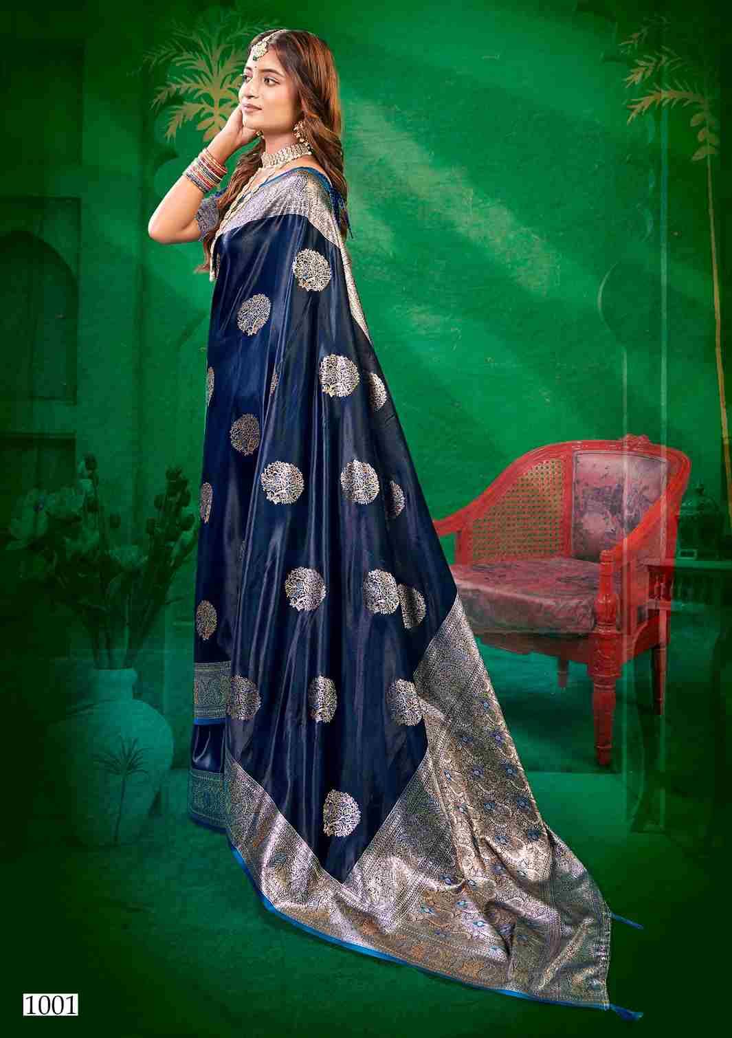 Wonderlook Satin Saroski Vol-1 By Saroj 1001 To 1005 Series Indian Traditional Wear Collection Beautiful Stylish Fancy Colorful Party Wear & Occasional Wear Satin Silk Sarees At Wholesale Price