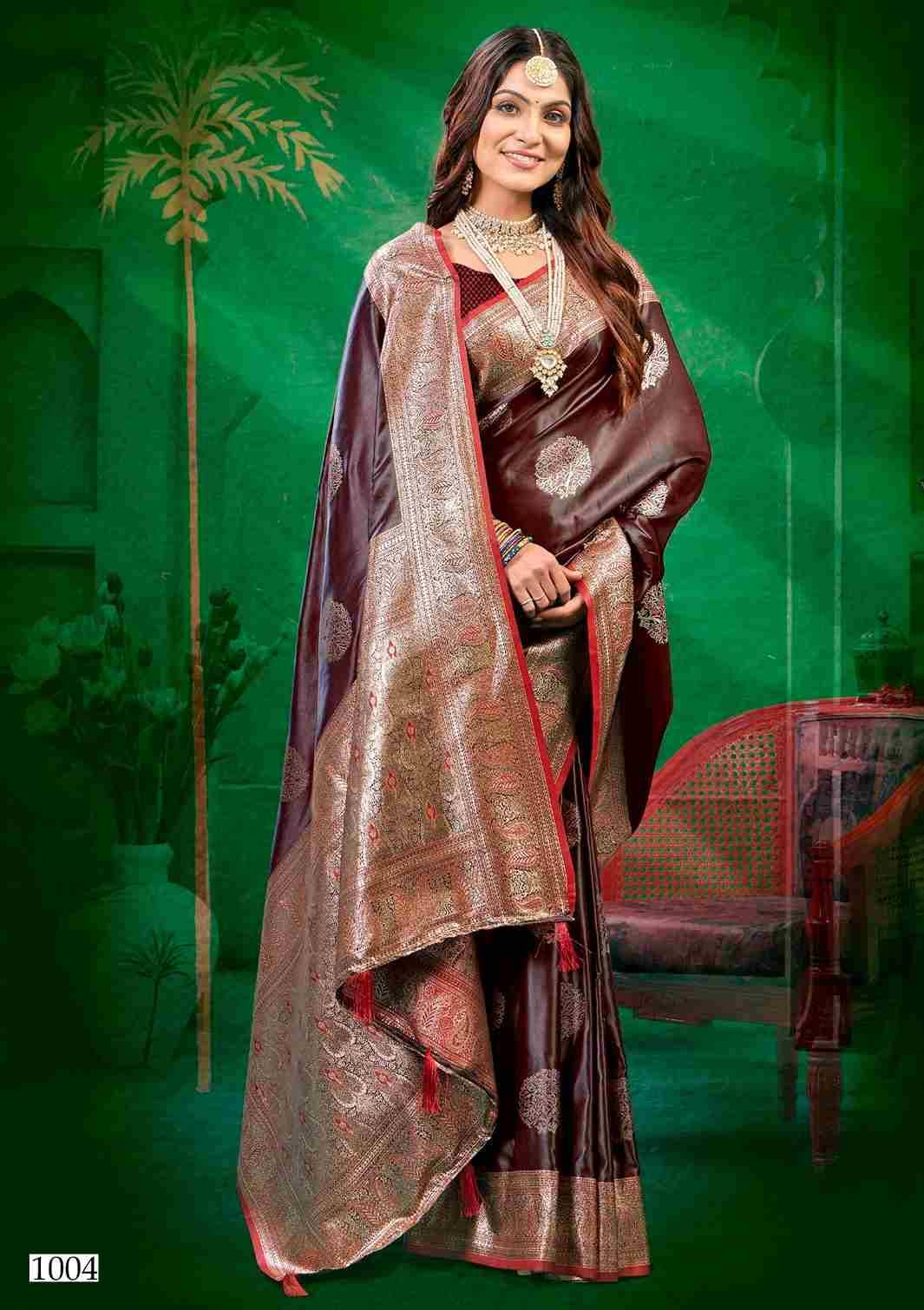 Wonderlook Satin Saroski Vol-1 By Saroj 1001 To 1005 Series Indian Traditional Wear Collection Beautiful Stylish Fancy Colorful Party Wear & Occasional Wear Satin Silk Sarees At Wholesale Price