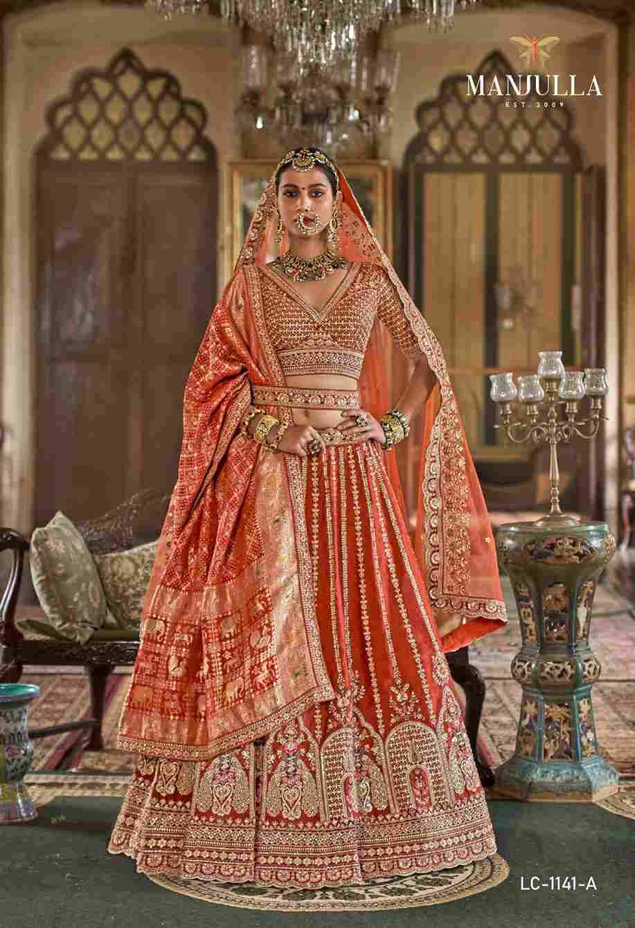 Dulhan Vol-1 By Manjulla Bridal Wear Collection Beautiful Stylish Colorful Fancy Party Wear & Occasional Wear Banarasi Silk Lehengas At Wholesale Price