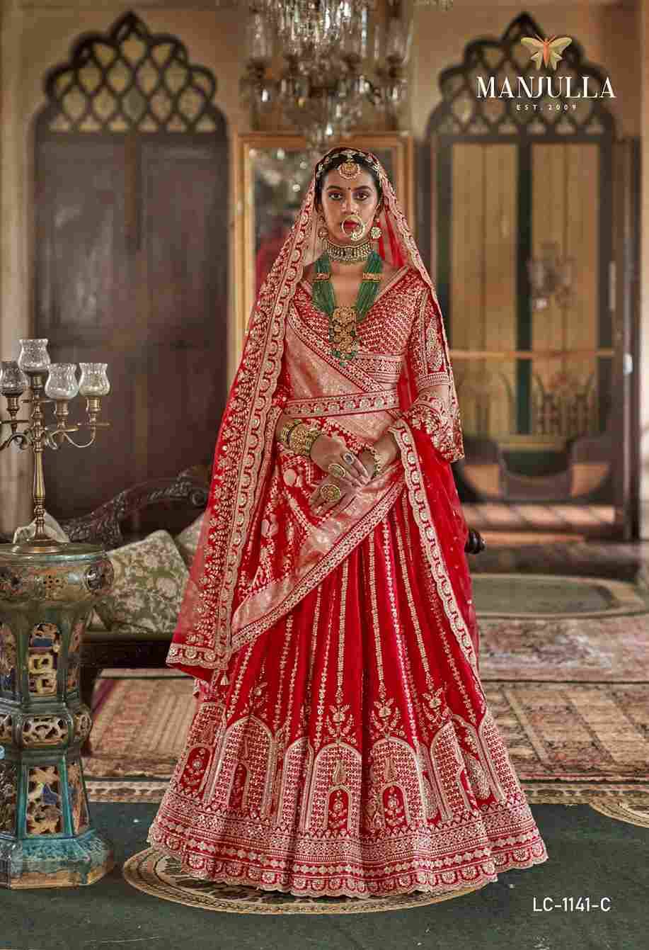 Dulhan Vol-1 By Manjulla Bridal Wear Collection Beautiful Stylish Colorful Fancy Party Wear & Occasional Wear Banarasi Silk Lehengas At Wholesale Price