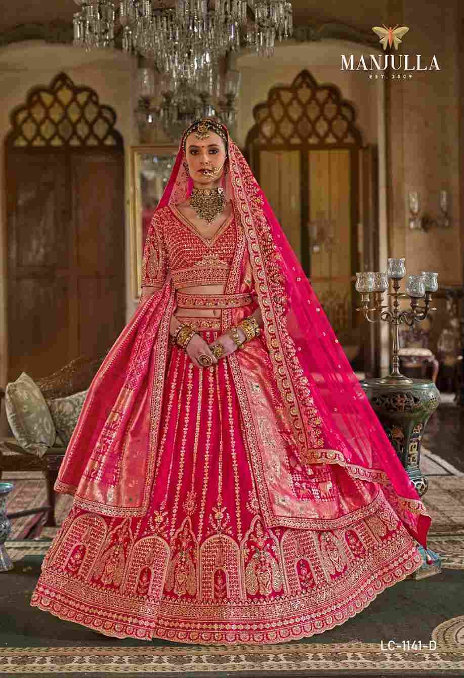 Dulhan Vol-1 By Manjulla Bridal Wear Collection Beautiful Stylish Colorful Fancy Party Wear & Occasional Wear Banarasi Silk Lehengas At Wholesale Price