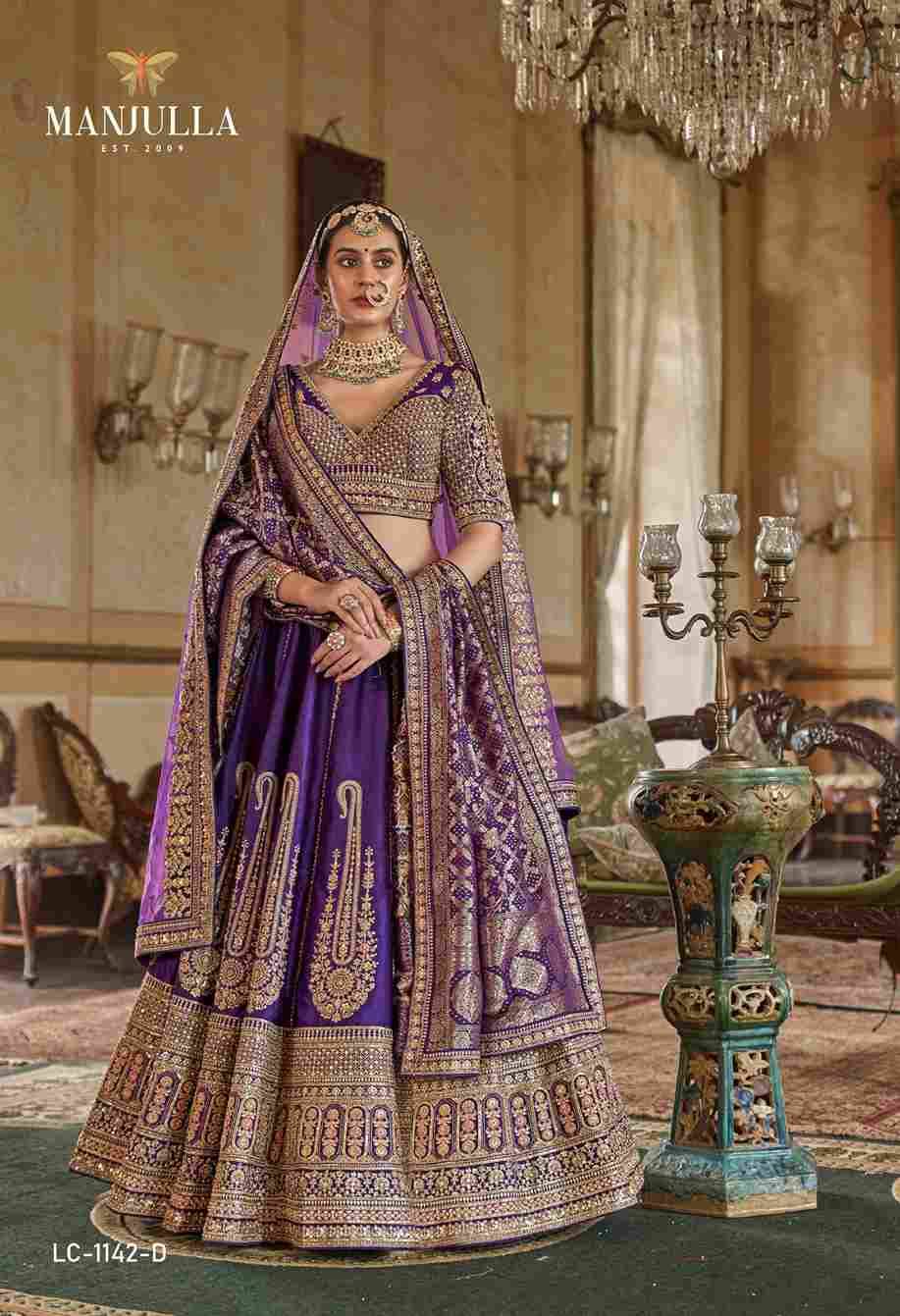 Dulhan Vol-1 By Manjulla Bridal Wear Collection Beautiful Stylish Colorful Fancy Party Wear & Occasional Wear Banarasi Silk Lehengas At Wholesale Price