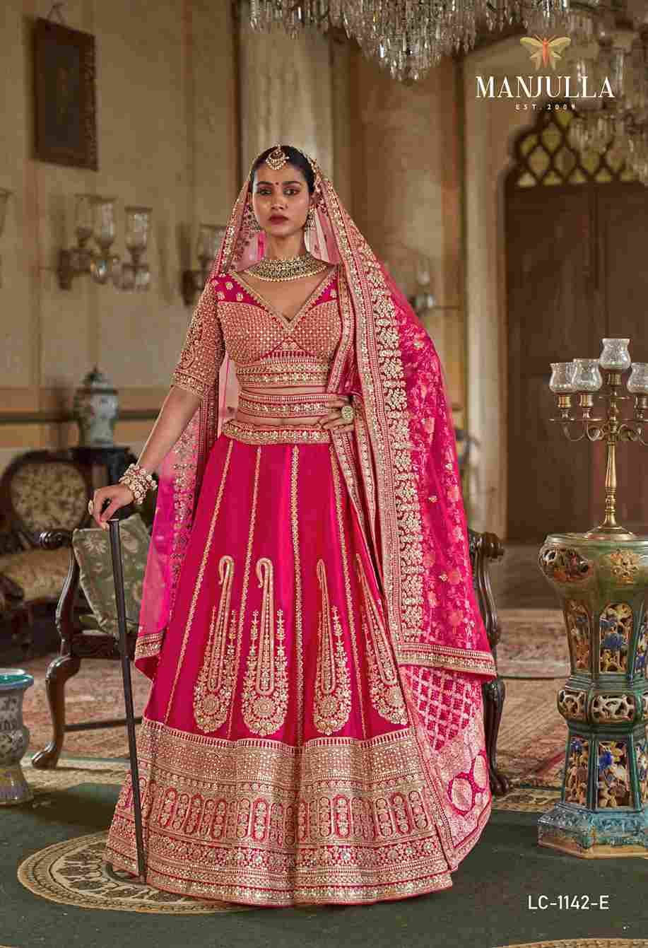 Dulhan Vol-1 By Manjulla Bridal Wear Collection Beautiful Stylish Colorful Fancy Party Wear & Occasional Wear Banarasi Silk Lehengas At Wholesale Price