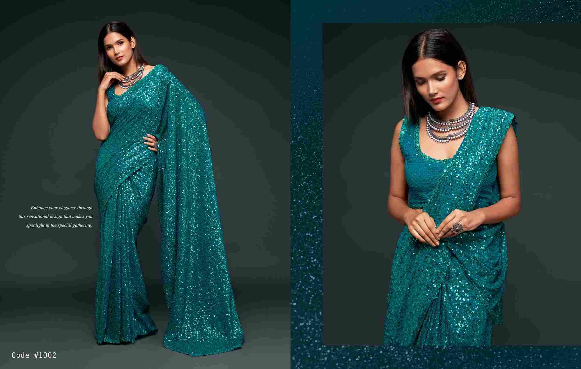 Starlet Sarees By Zeel Clothing 1001 To 1012 Series Indian Traditional Wear Collection Beautiful Stylish Fancy Colorful Party Wear & Occasional Wear Georgette Sarees At Wholesale Price