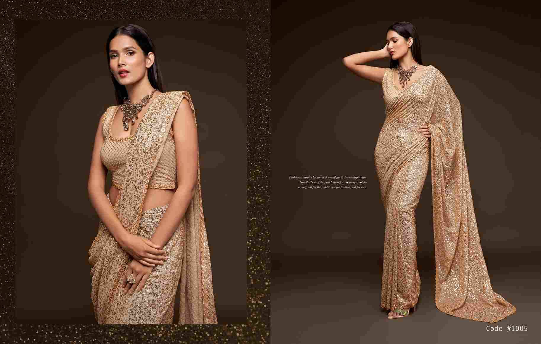 Starlet Sarees By Zeel Clothing 1001 To 1012 Series Indian Traditional Wear Collection Beautiful Stylish Fancy Colorful Party Wear & Occasional Wear Georgette Sarees At Wholesale Price