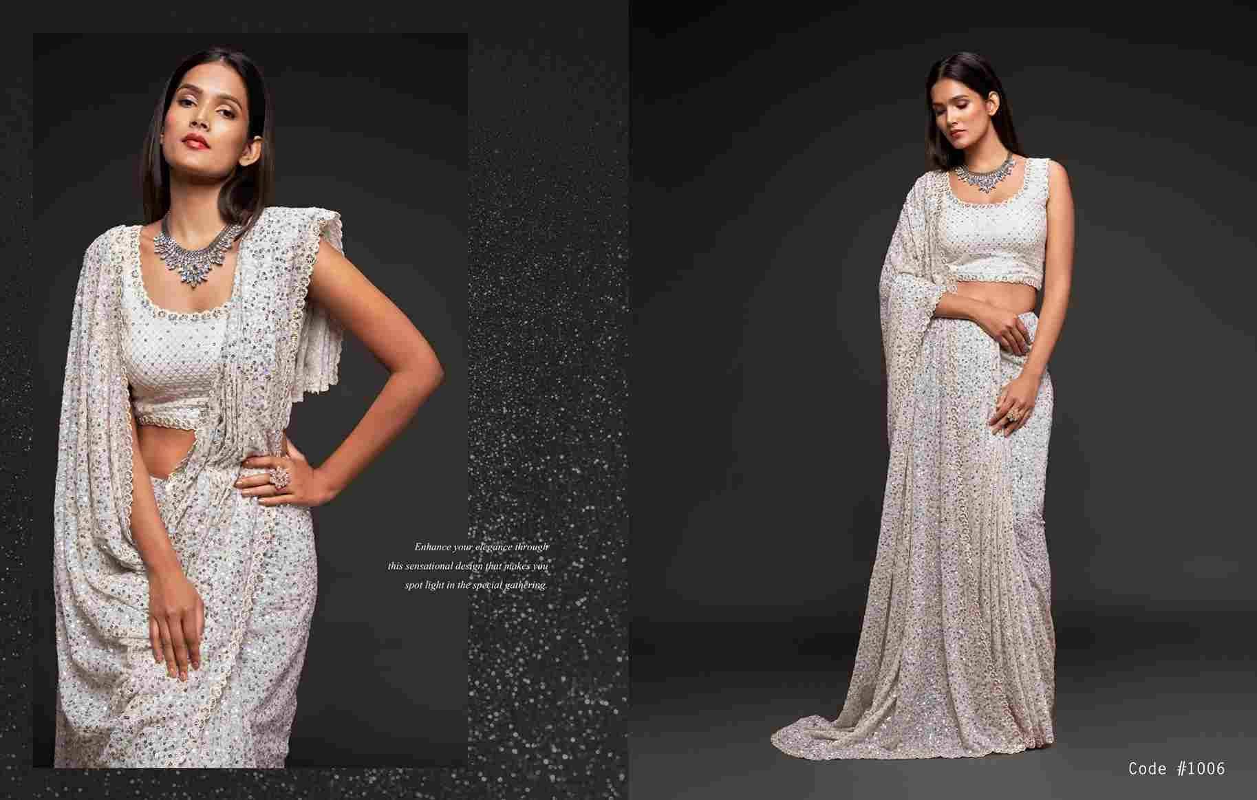 Starlet Sarees By Zeel Clothing 1001 To 1012 Series Indian Traditional Wear Collection Beautiful Stylish Fancy Colorful Party Wear & Occasional Wear Georgette Sarees At Wholesale Price