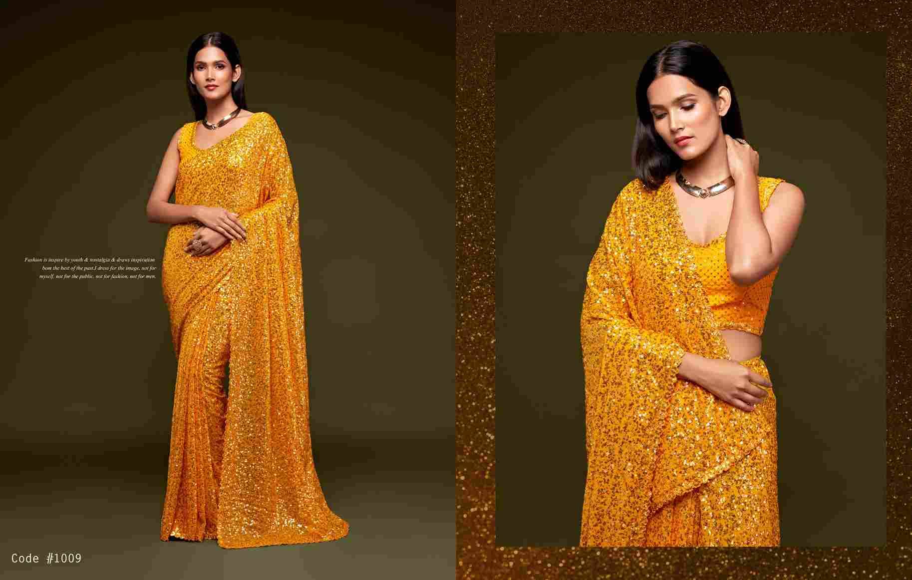 Starlet Sarees By Zeel Clothing 1001 To 1012 Series Indian Traditional Wear Collection Beautiful Stylish Fancy Colorful Party Wear & Occasional Wear Georgette Sarees At Wholesale Price