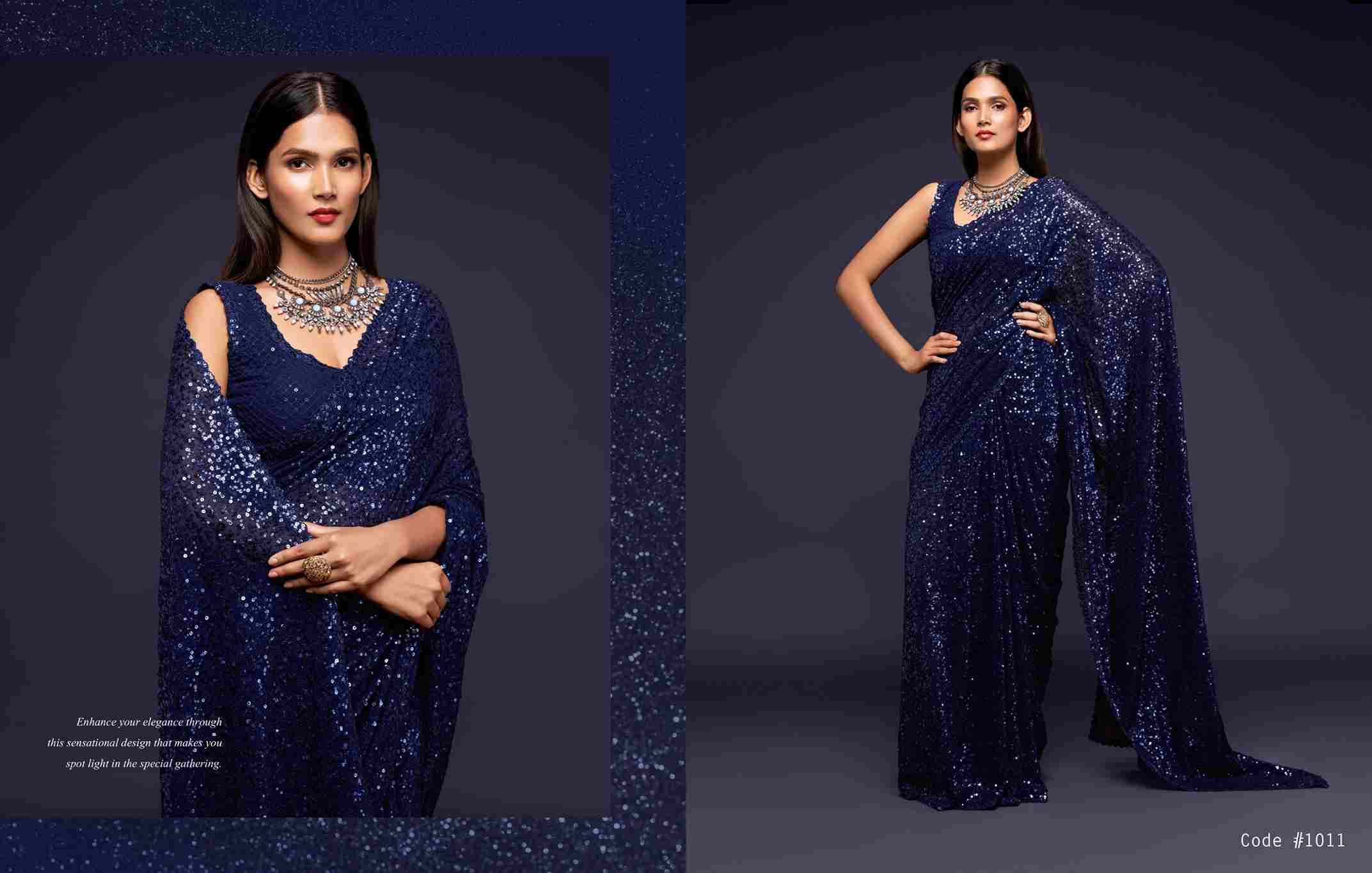 Starlet Sarees By Zeel Clothing 1001 To 1012 Series Indian Traditional Wear Collection Beautiful Stylish Fancy Colorful Party Wear & Occasional Wear Georgette Sarees At Wholesale Price