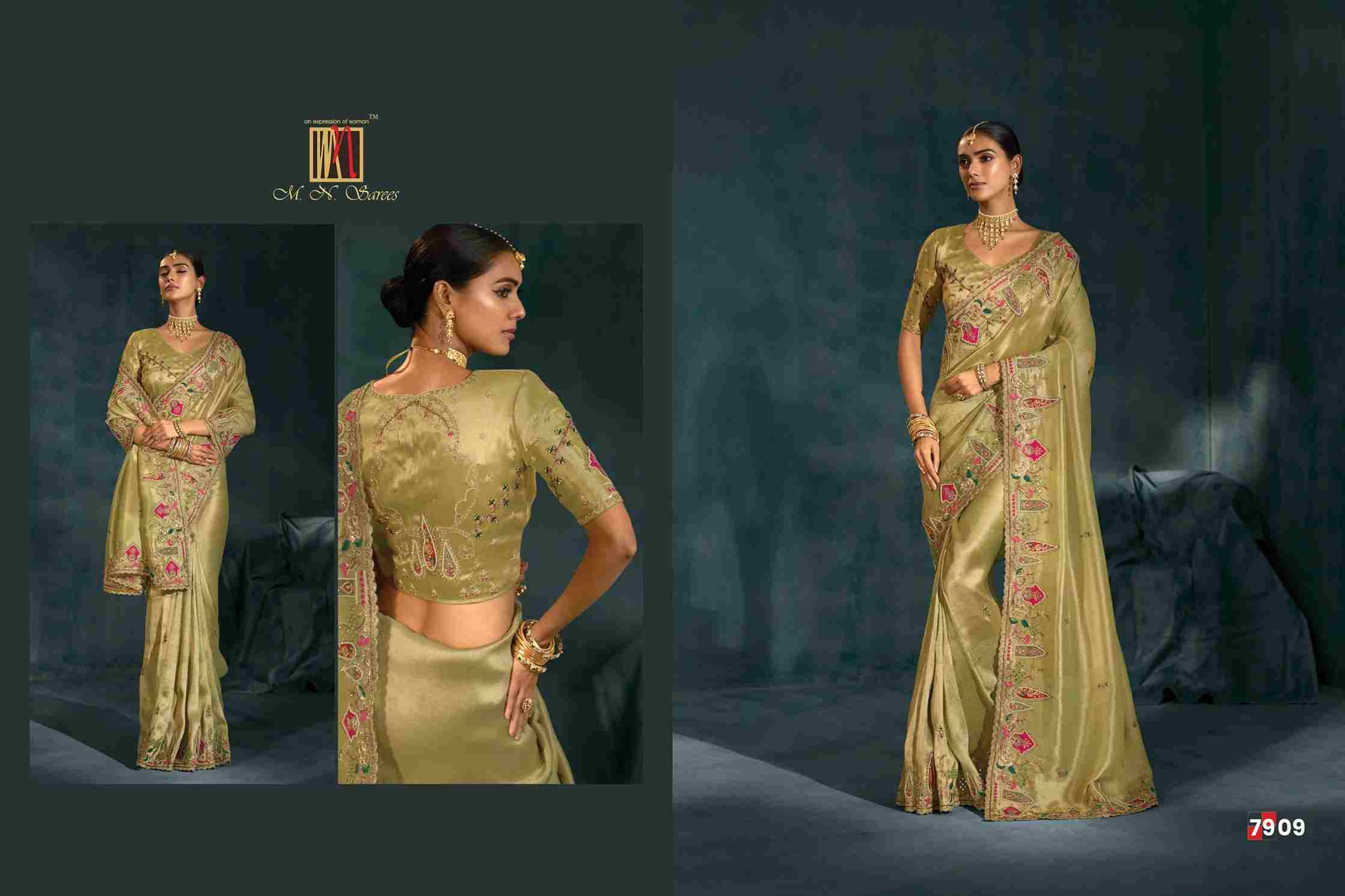 Shahi Poshak Vol-5 By M.N. Sarees 7901 To 7912 Series Indian Traditional Wear Collection Beautiful Stylish Fancy Colorful Party Wear & Occasional Wear Silk Sarees At Wholesale Price