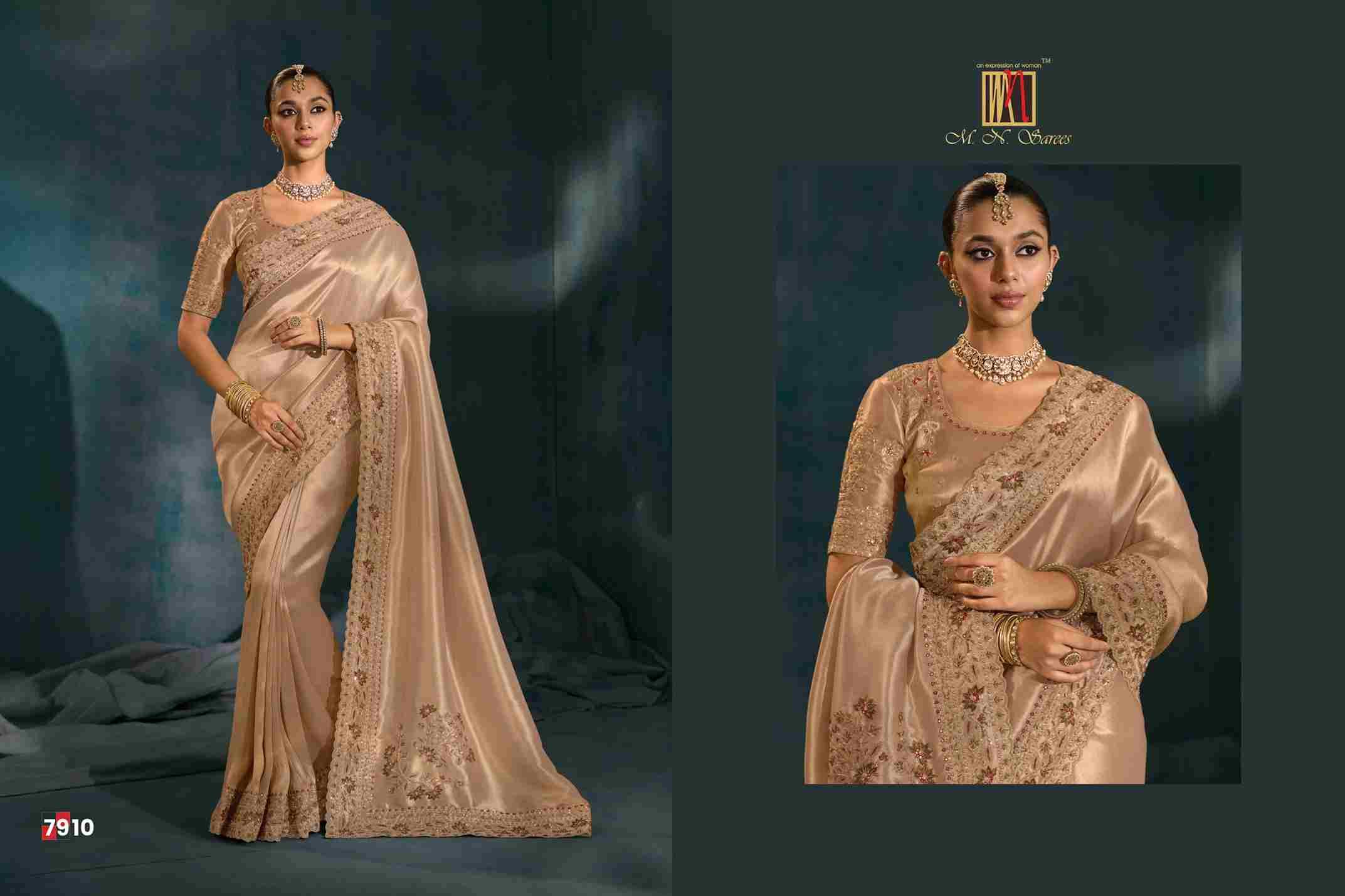 Shahi Poshak Vol-5 By M.N. Sarees 7901 To 7912 Series Indian Traditional Wear Collection Beautiful Stylish Fancy Colorful Party Wear & Occasional Wear Silk Sarees At Wholesale Price