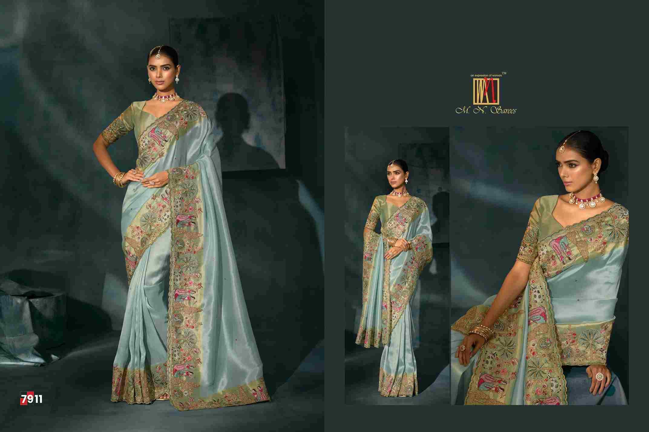 Shahi Poshak Vol-5 By M.N. Sarees 7901 To 7912 Series Indian Traditional Wear Collection Beautiful Stylish Fancy Colorful Party Wear & Occasional Wear Silk Sarees At Wholesale Price