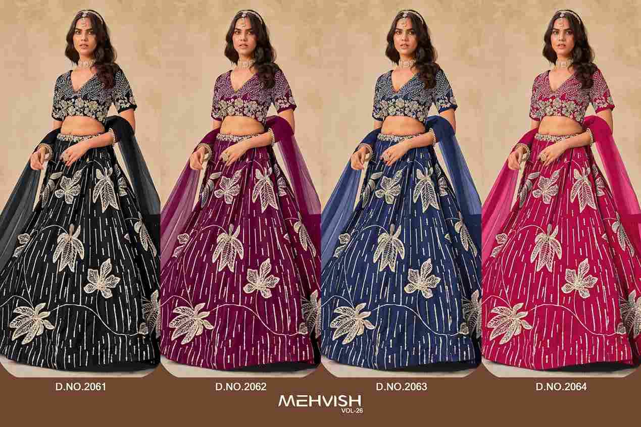 Mehvish Vol-26 By Fashid Wholesale 2061 To 2064 Series Designer Beautiful Collection Occasional Wear & Party Wear Art Silk Lehengas At Wholesale Price