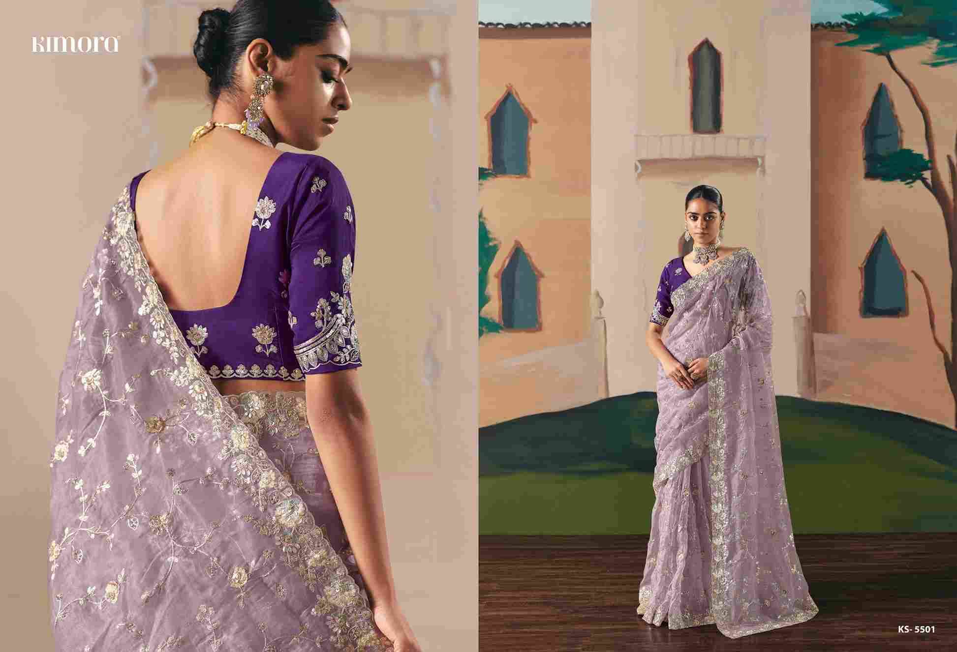 Ceremony By Kimora Fashion 5501 To 5511 Series Indian Traditional Wear Collection Beautiful Stylish Fancy Colorful Party Wear & Occasional Wear Fancy Sarees At Wholesale Price