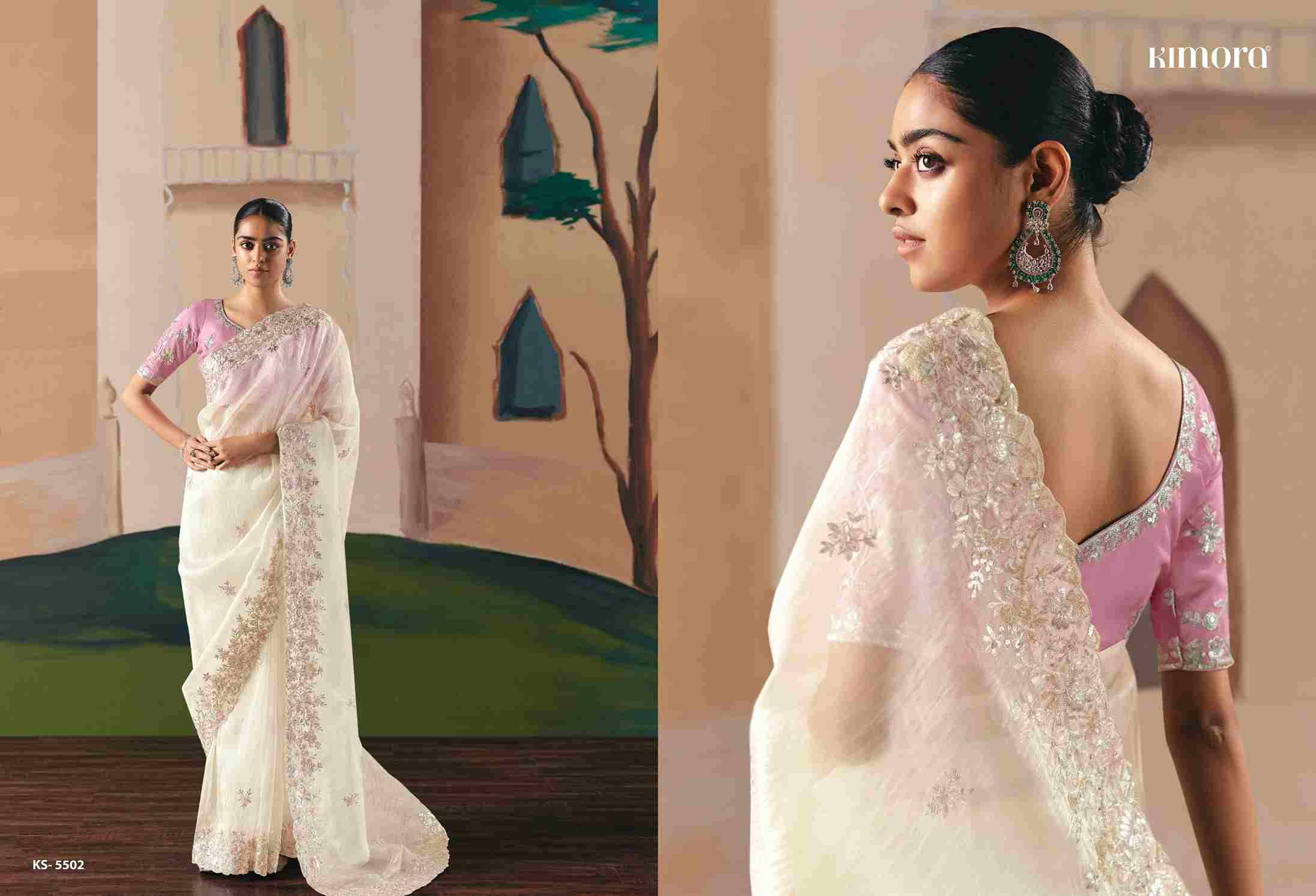 Ceremony By Kimora Fashion 5501 To 5511 Series Indian Traditional Wear Collection Beautiful Stylish Fancy Colorful Party Wear & Occasional Wear Fancy Sarees At Wholesale Price