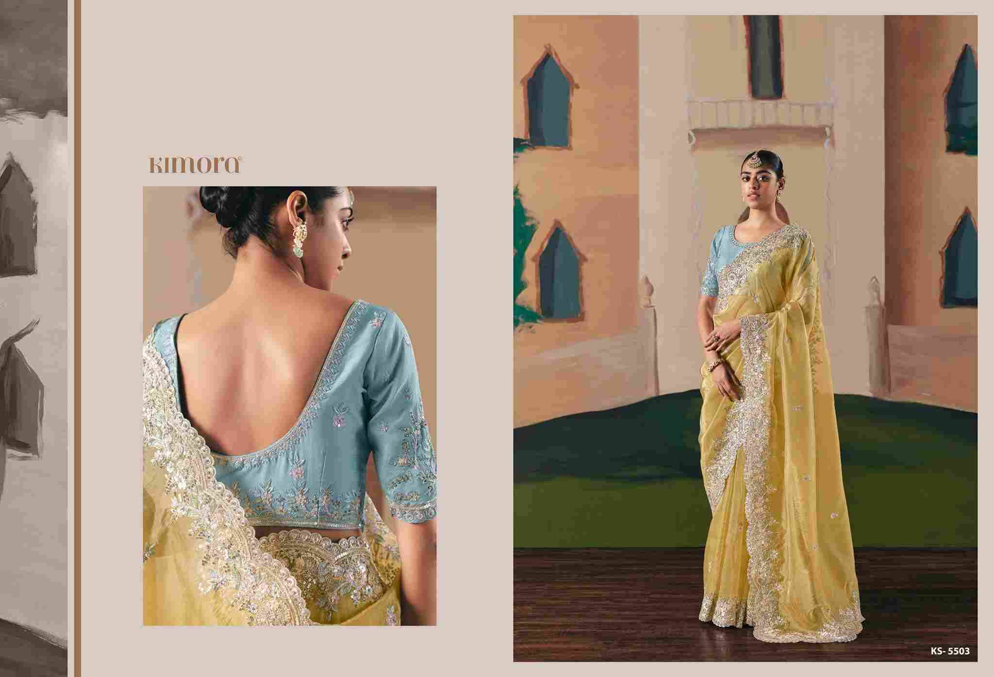 Ceremony By Kimora Fashion 5501 To 5511 Series Indian Traditional Wear Collection Beautiful Stylish Fancy Colorful Party Wear & Occasional Wear Fancy Sarees At Wholesale Price