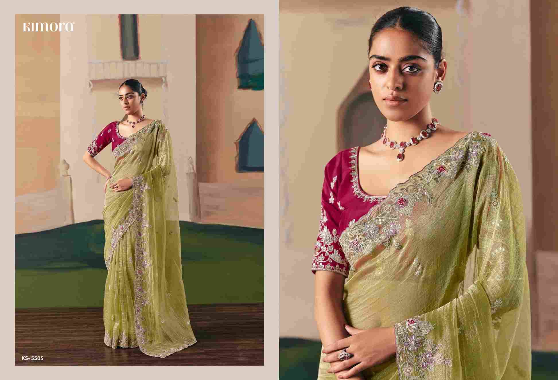 Ceremony By Kimora Fashion 5501 To 5511 Series Indian Traditional Wear Collection Beautiful Stylish Fancy Colorful Party Wear & Occasional Wear Fancy Sarees At Wholesale Price