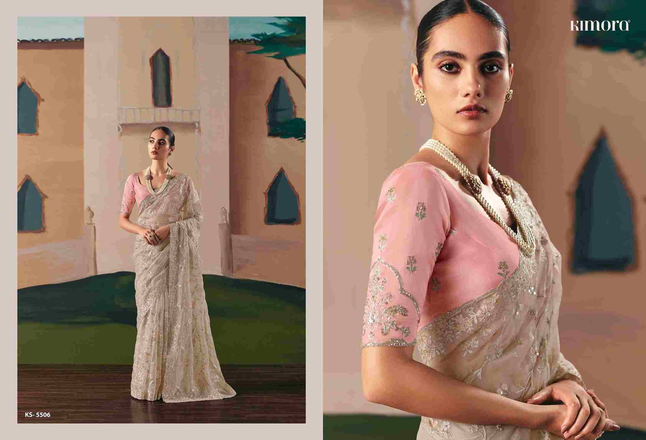 Ceremony By Kimora Fashion 5501 To 5511 Series Indian Traditional Wear Collection Beautiful Stylish Fancy Colorful Party Wear & Occasional Wear Fancy Sarees At Wholesale Price