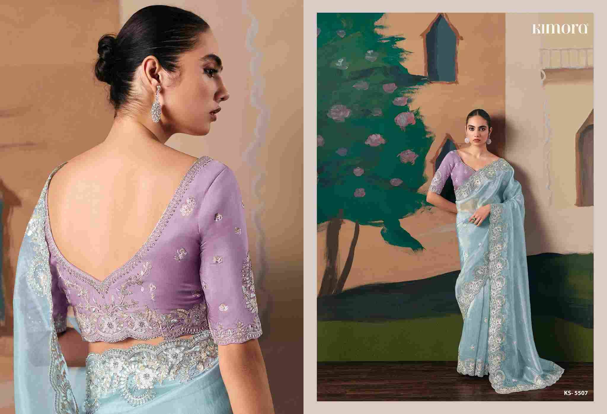 Ceremony By Kimora Fashion 5501 To 5511 Series Indian Traditional Wear Collection Beautiful Stylish Fancy Colorful Party Wear & Occasional Wear Fancy Sarees At Wholesale Price