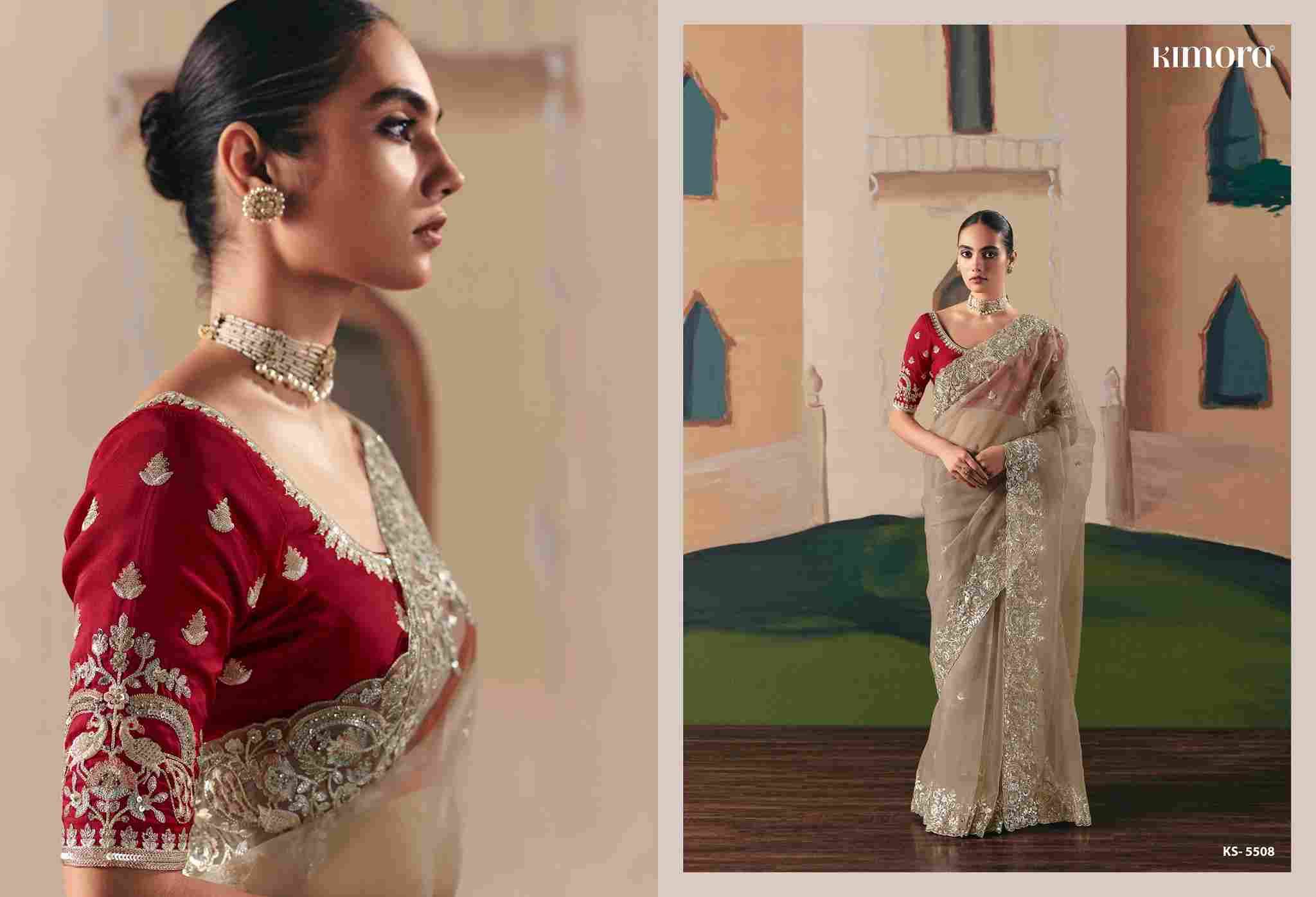 Ceremony By Kimora Fashion 5501 To 5511 Series Indian Traditional Wear Collection Beautiful Stylish Fancy Colorful Party Wear & Occasional Wear Fancy Sarees At Wholesale Price