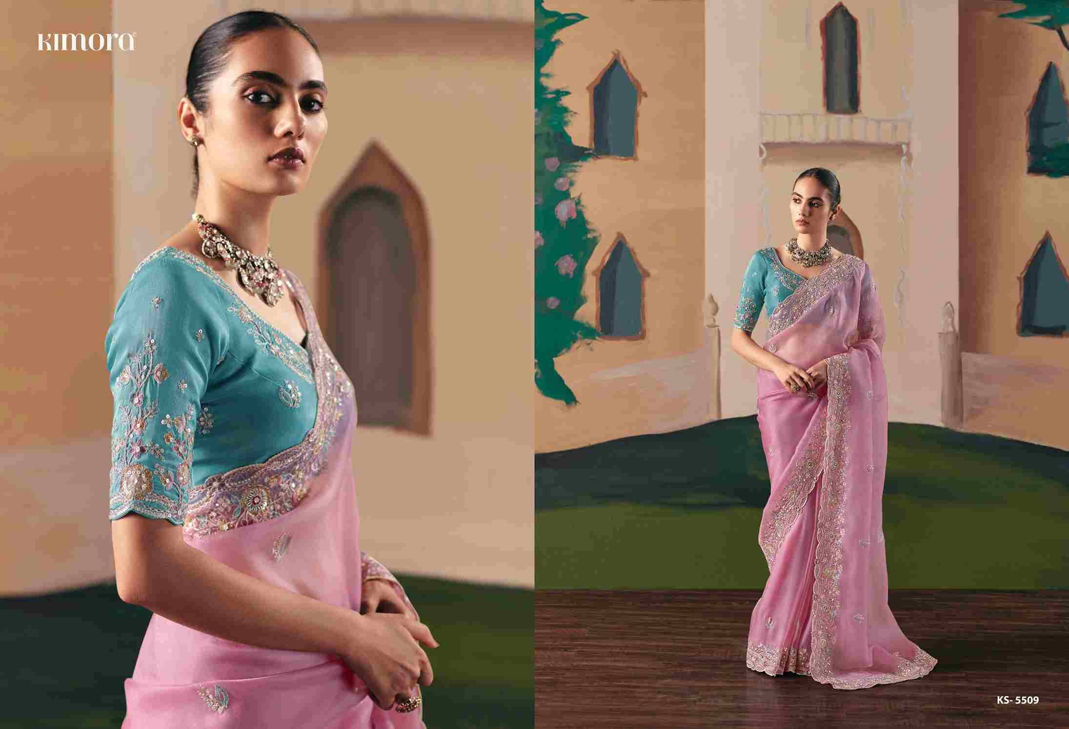 Ceremony By Kimora Fashion 5501 To 5511 Series Indian Traditional Wear Collection Beautiful Stylish Fancy Colorful Party Wear & Occasional Wear Fancy Sarees At Wholesale Price