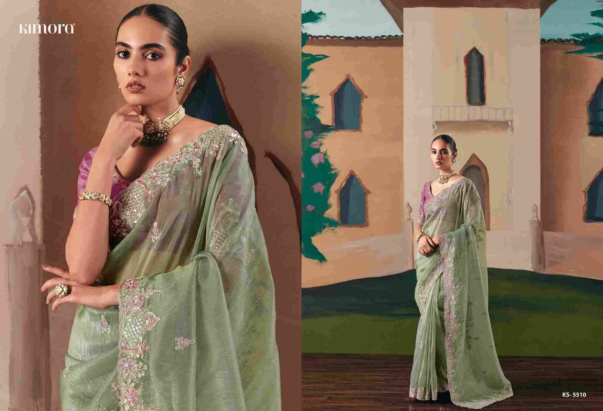 Ceremony By Kimora Fashion 5501 To 5511 Series Indian Traditional Wear Collection Beautiful Stylish Fancy Colorful Party Wear & Occasional Wear Fancy Sarees At Wholesale Price