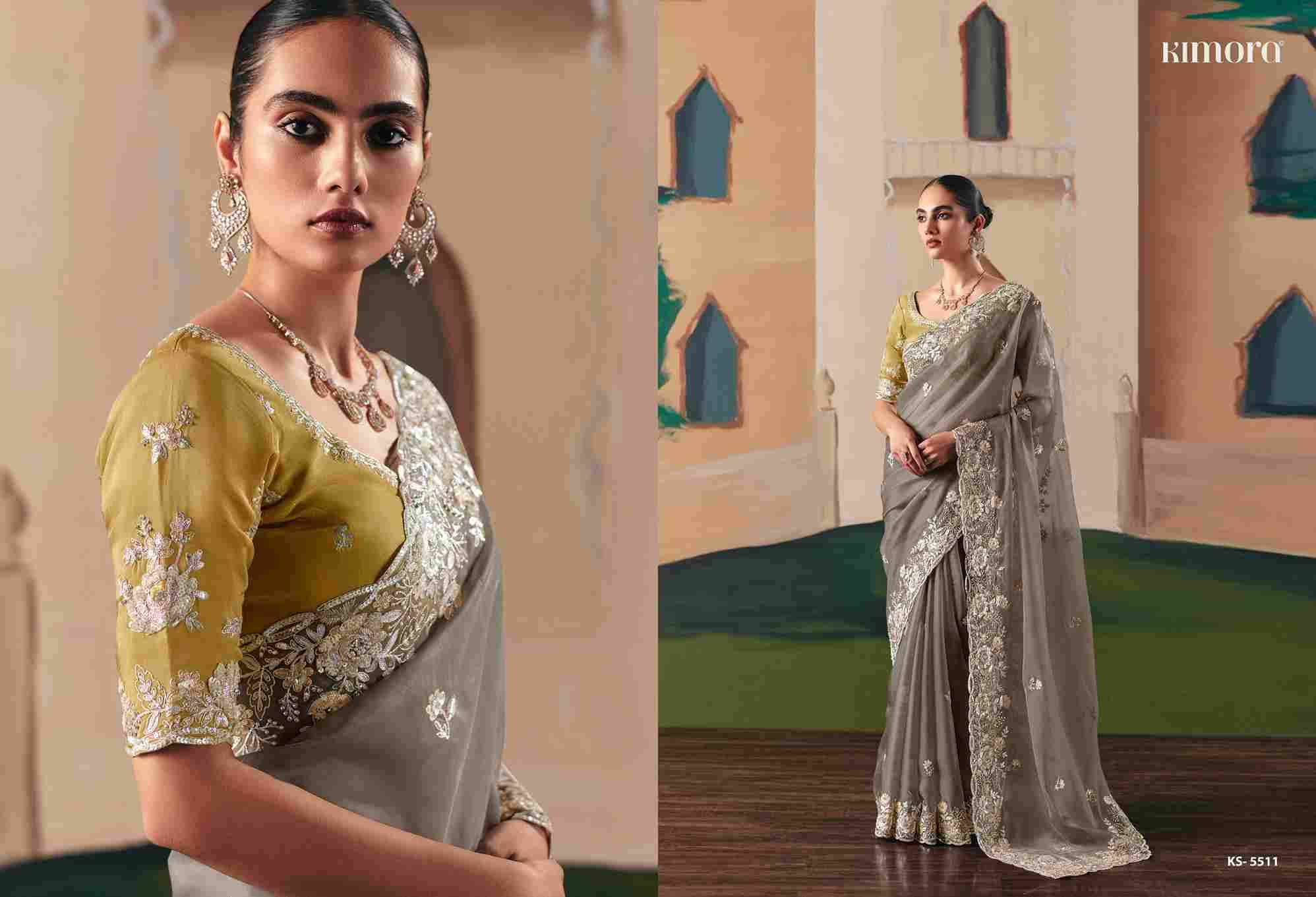 Ceremony By Kimora Fashion 5501 To 5511 Series Indian Traditional Wear Collection Beautiful Stylish Fancy Colorful Party Wear & Occasional Wear Fancy Sarees At Wholesale Price