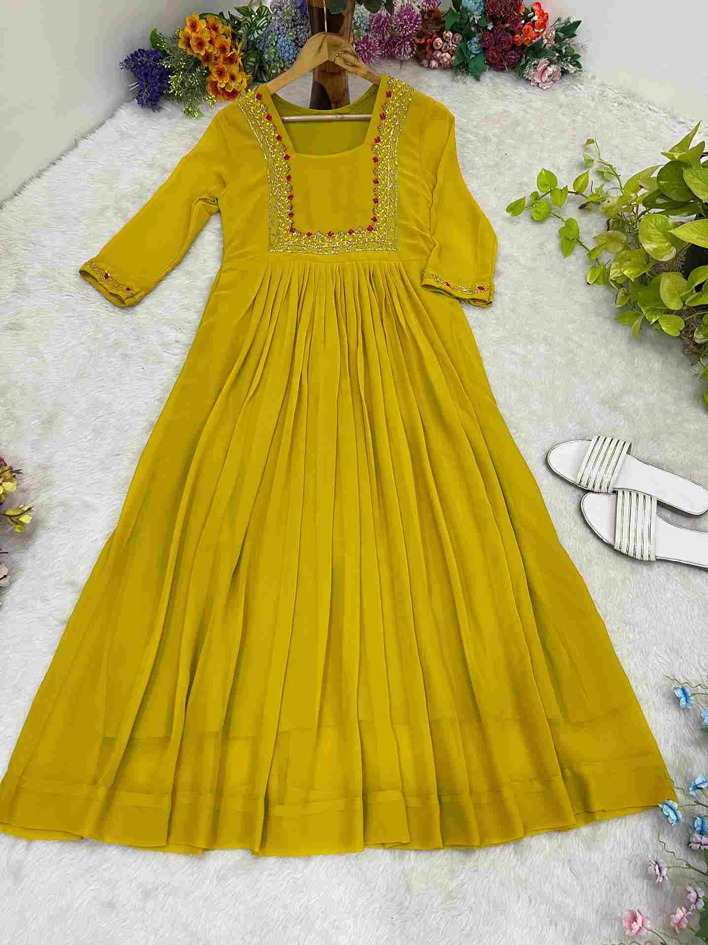 Mb-439 By Fashid Wholesale 01 To 04 Series Designer Stylish Fancy Colorful Beautiful Party Wear & Ethnic Wear Collection Faux Georgette Kurtis At Wholesale Price