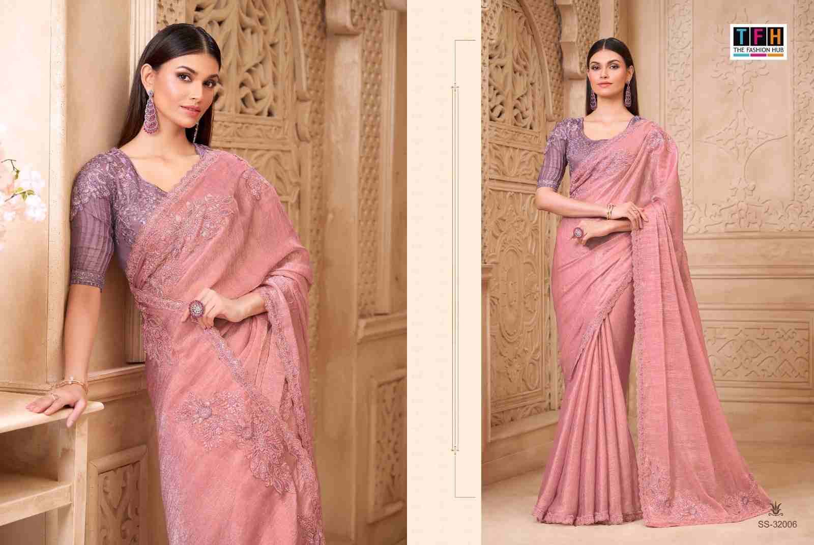 Silver Screen Vol-22 By TFH 32001 To 32018 Series Indian Traditional Wear Collection Beautiful Stylish Fancy Colorful Party Wear & Occasional Wear Satin Silk/Georgette Sarees At Wholesale Price