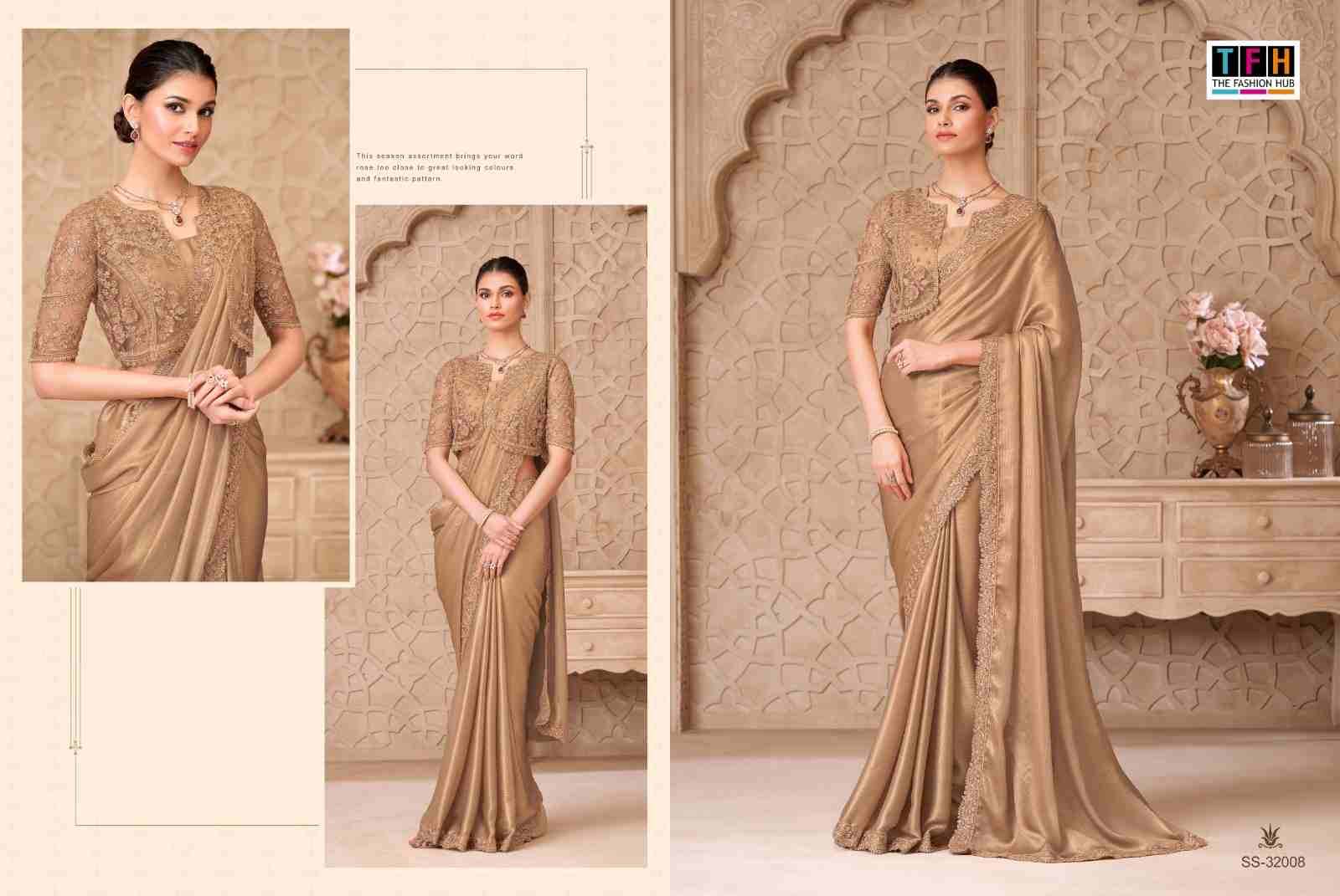 Silver Screen Vol-22 By TFH 32001 To 32018 Series Indian Traditional Wear Collection Beautiful Stylish Fancy Colorful Party Wear & Occasional Wear Satin Silk/Georgette Sarees At Wholesale Price