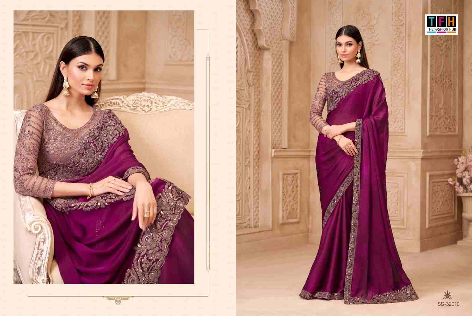Silver Screen Vol-22 By TFH 32001 To 32018 Series Indian Traditional Wear Collection Beautiful Stylish Fancy Colorful Party Wear & Occasional Wear Satin Silk/Georgette Sarees At Wholesale Price