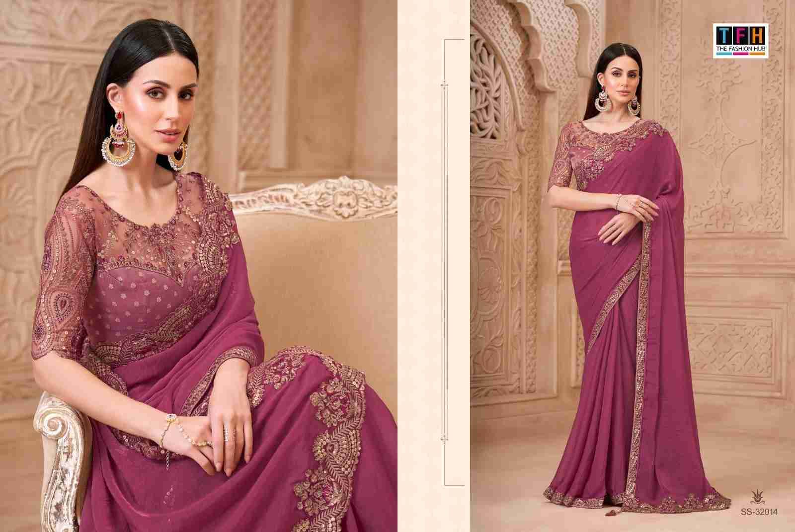 Silver Screen Vol-22 By TFH 32001 To 32018 Series Indian Traditional Wear Collection Beautiful Stylish Fancy Colorful Party Wear & Occasional Wear Satin Silk/Georgette Sarees At Wholesale Price