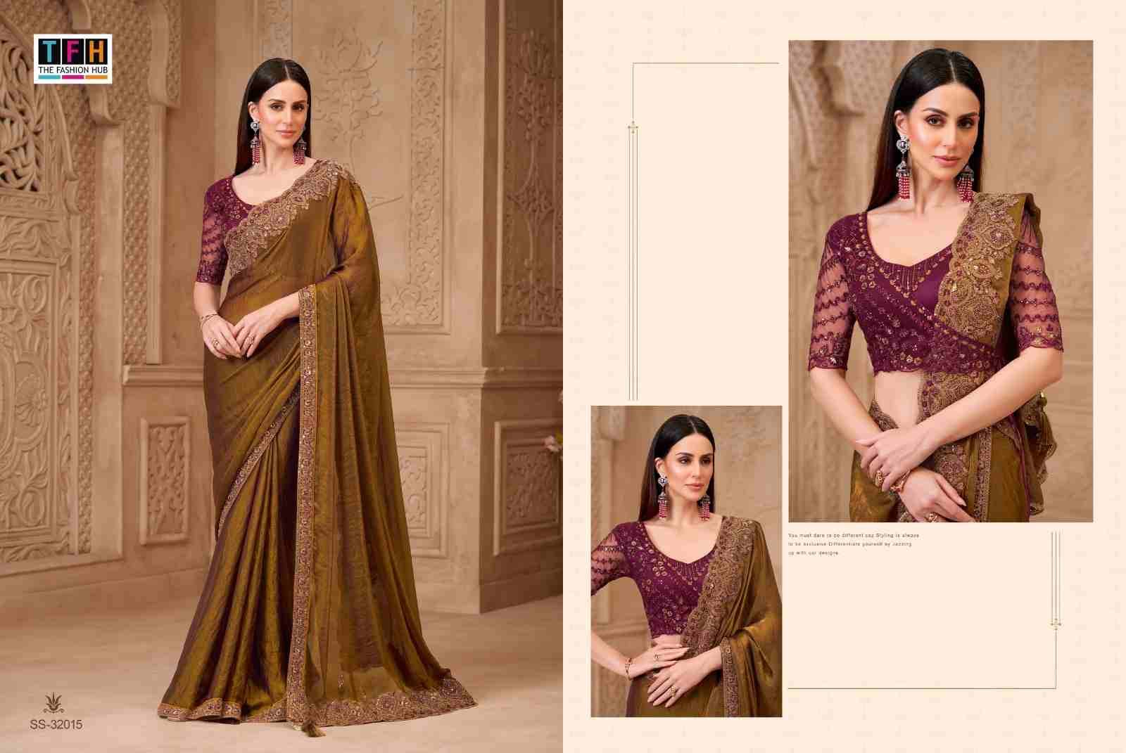 Silver Screen Vol-22 By TFH 32001 To 32018 Series Indian Traditional Wear Collection Beautiful Stylish Fancy Colorful Party Wear & Occasional Wear Satin Silk/Georgette Sarees At Wholesale Price