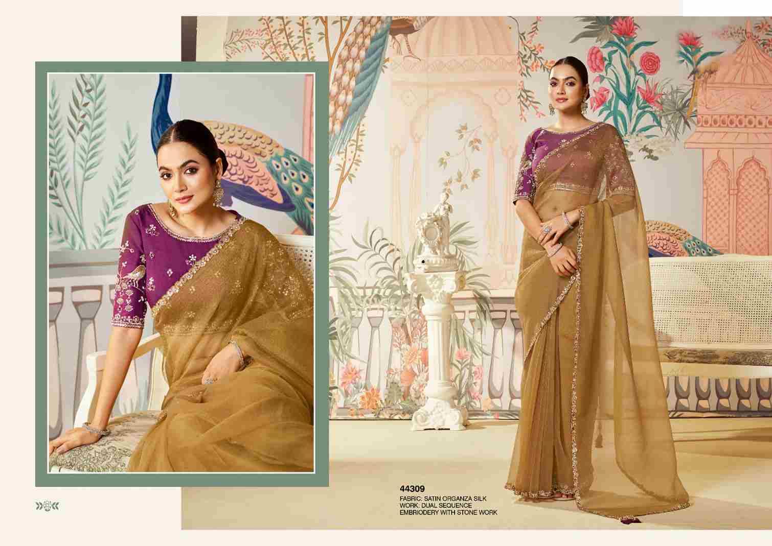 Seerat By Mahotsav Creation 44303 To 44320 Series Indian Traditional Wear Collection Beautiful Stylish Fancy Colorful Party Wear & Occasional Wear Tussar Silk Sarees At Wholesale Price