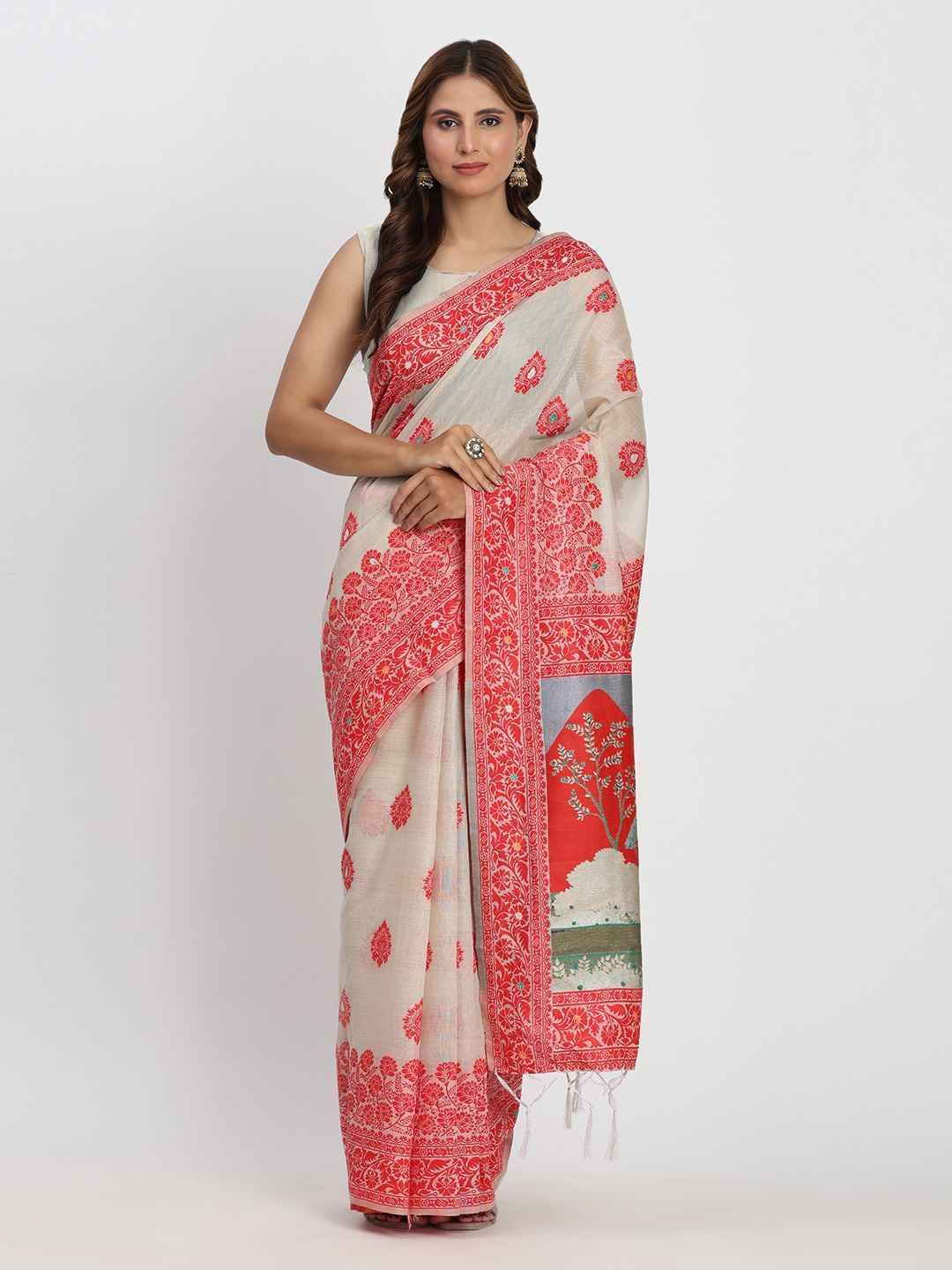 Bansuri By Fashid Wholesale 1001 To 1006 Indian Traditional Wear Collection Beautiful Stylish Fancy Colorful Party Wear & Occasional Wear Linen Cotton Sarees At Wholesale Price