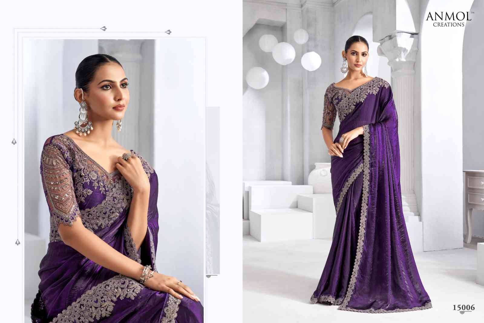 Elegance Vol-20 By Anmol Creation 15001 To 15016 Series Indian Traditional Wear Collection Beautiful Stylish Fancy Colorful Party Wear & Occasional Wear Fendy Sarees At Wholesale Price